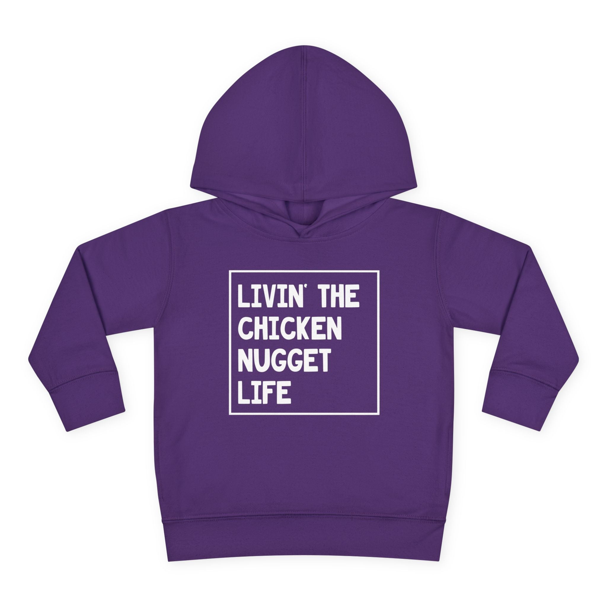 Graphic Toddler Hoodie - Livin' The Chicken Nugget Life | Kids clothes by atgodanddesigns