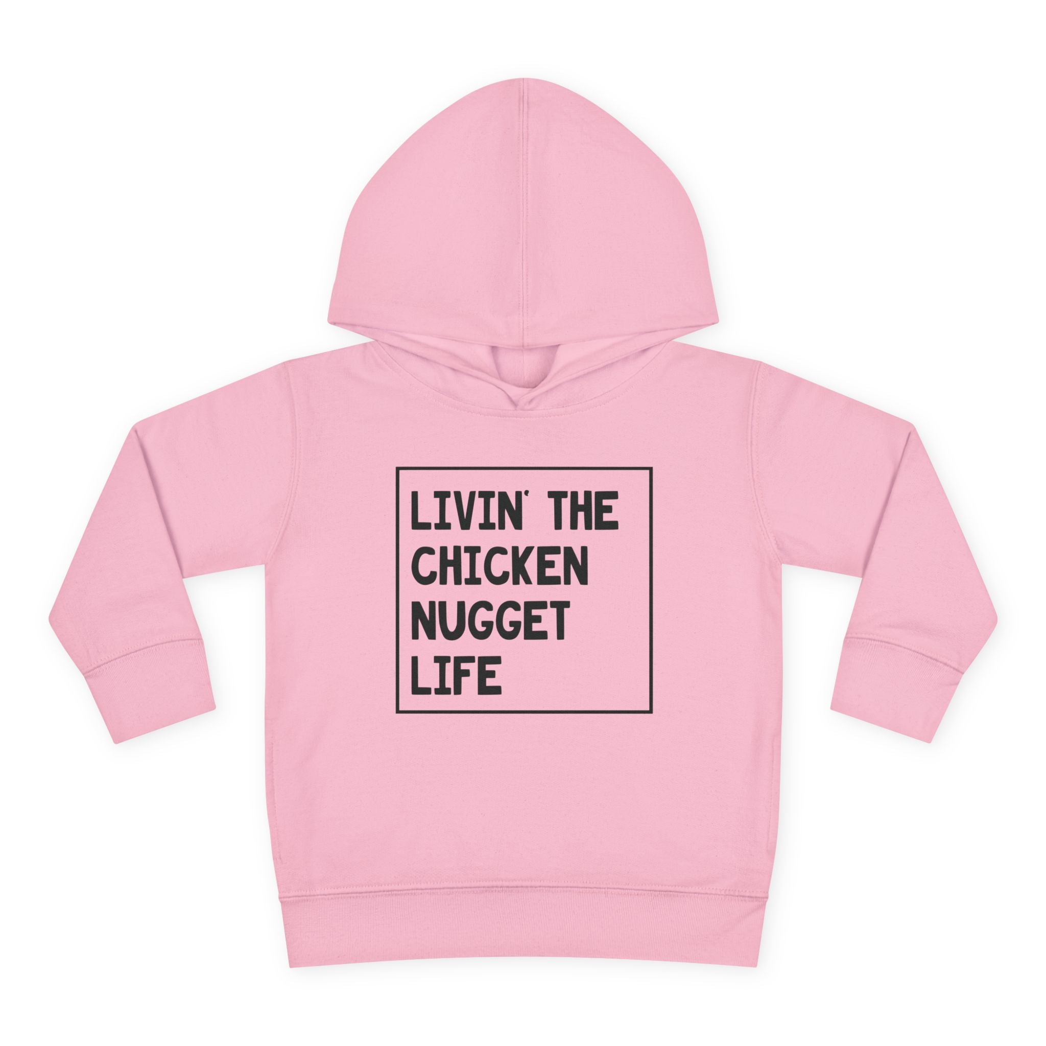 Graphic Toddler Hoodie - Livin' The Chicken Nugget Life | Kids clothes by atgodanddesigns