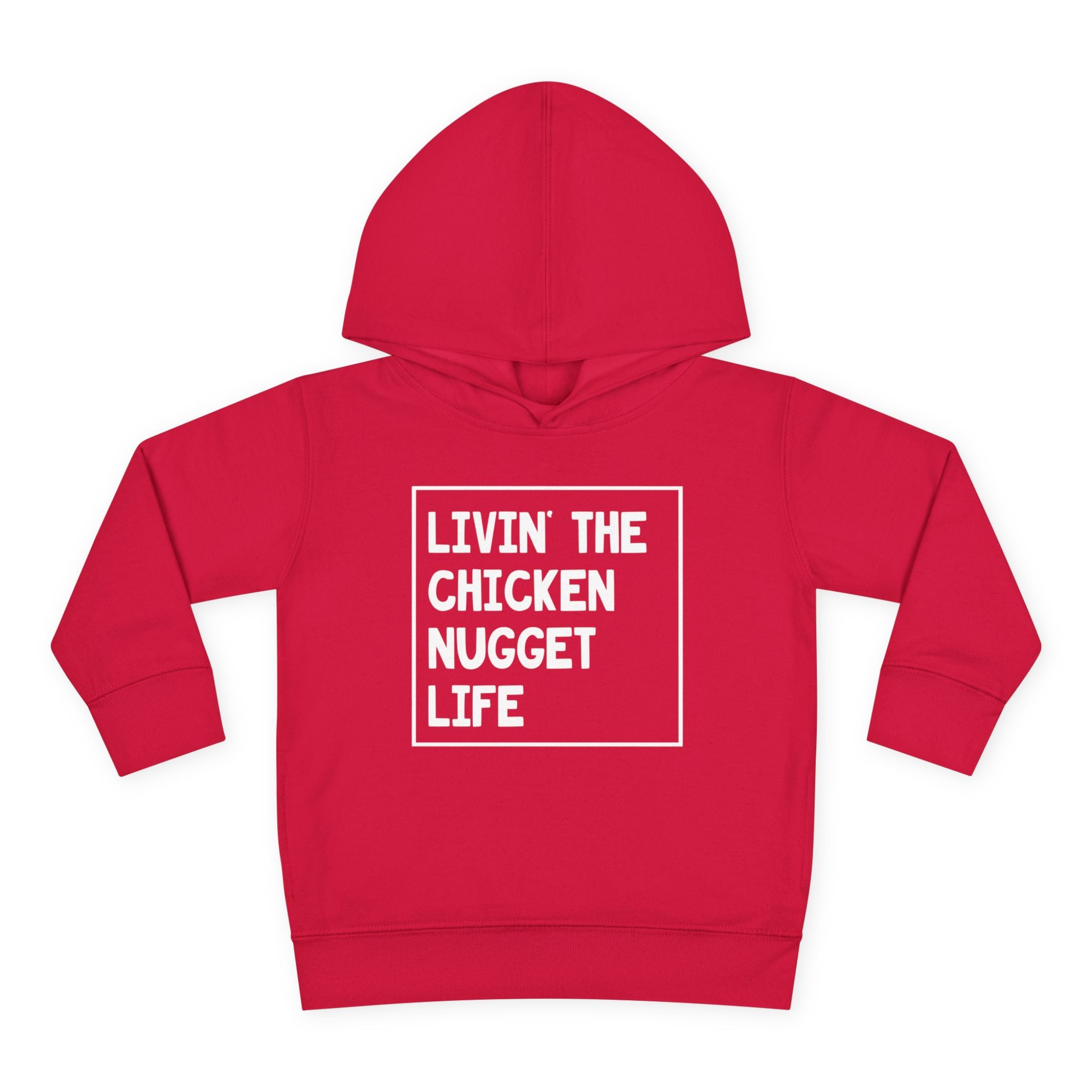 Graphic Toddler Hoodie - Livin' The Chicken Nugget Life | Kids clothes by atgodanddesigns