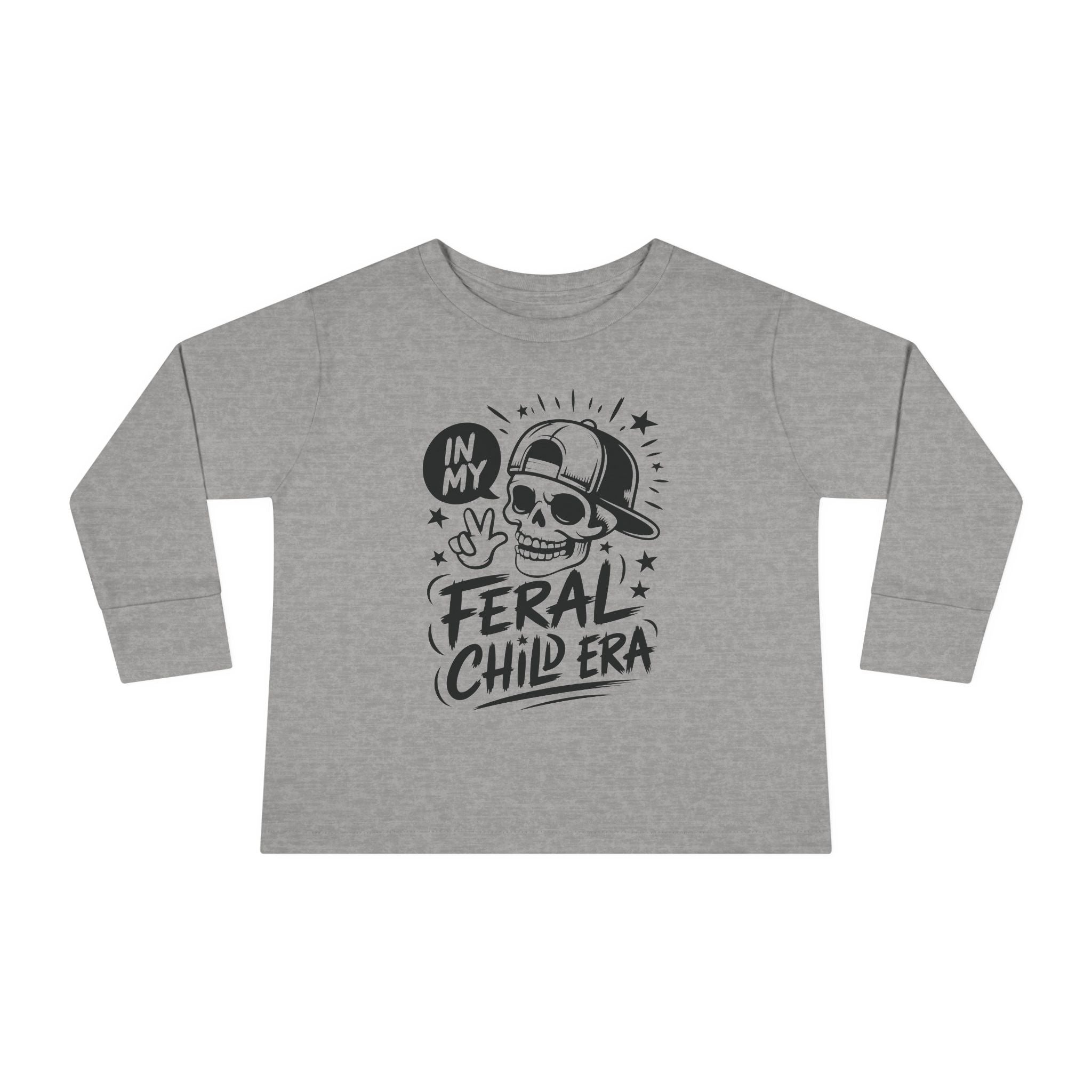 Graphic Toddler Long Sleeve T-Shirt - In My Feral Child Era | Kids clothes by atgodanddesigns