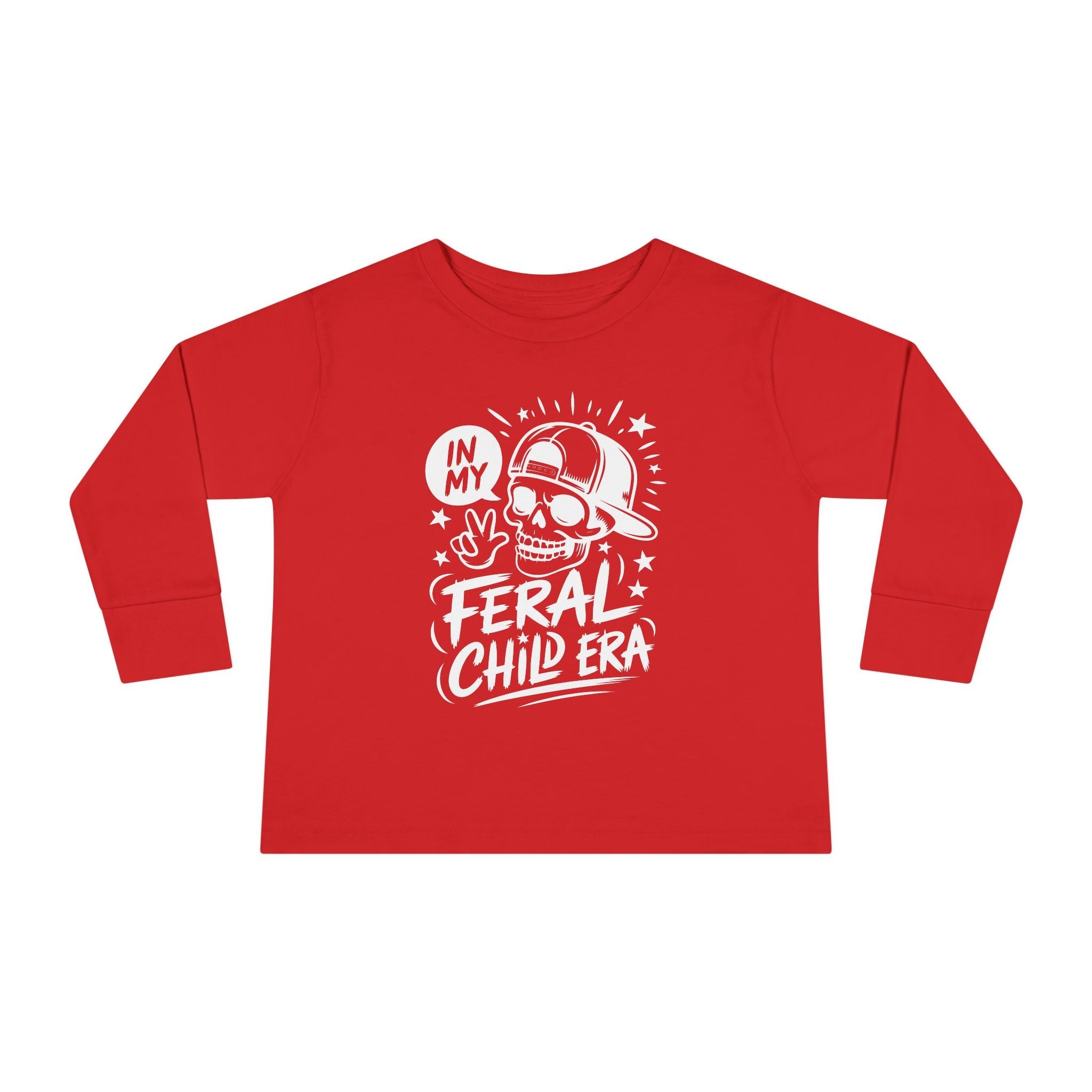 Graphic Toddler Long Sleeve T-Shirt - In My Feral Child Era | Kids clothes by atgodanddesigns