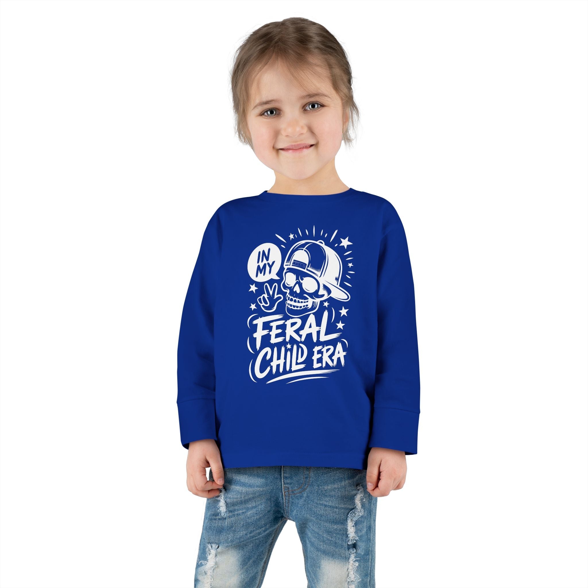 Graphic Toddler Long Sleeve T-Shirt - In My Feral Child Era | Kids clothes by atgodanddesigns