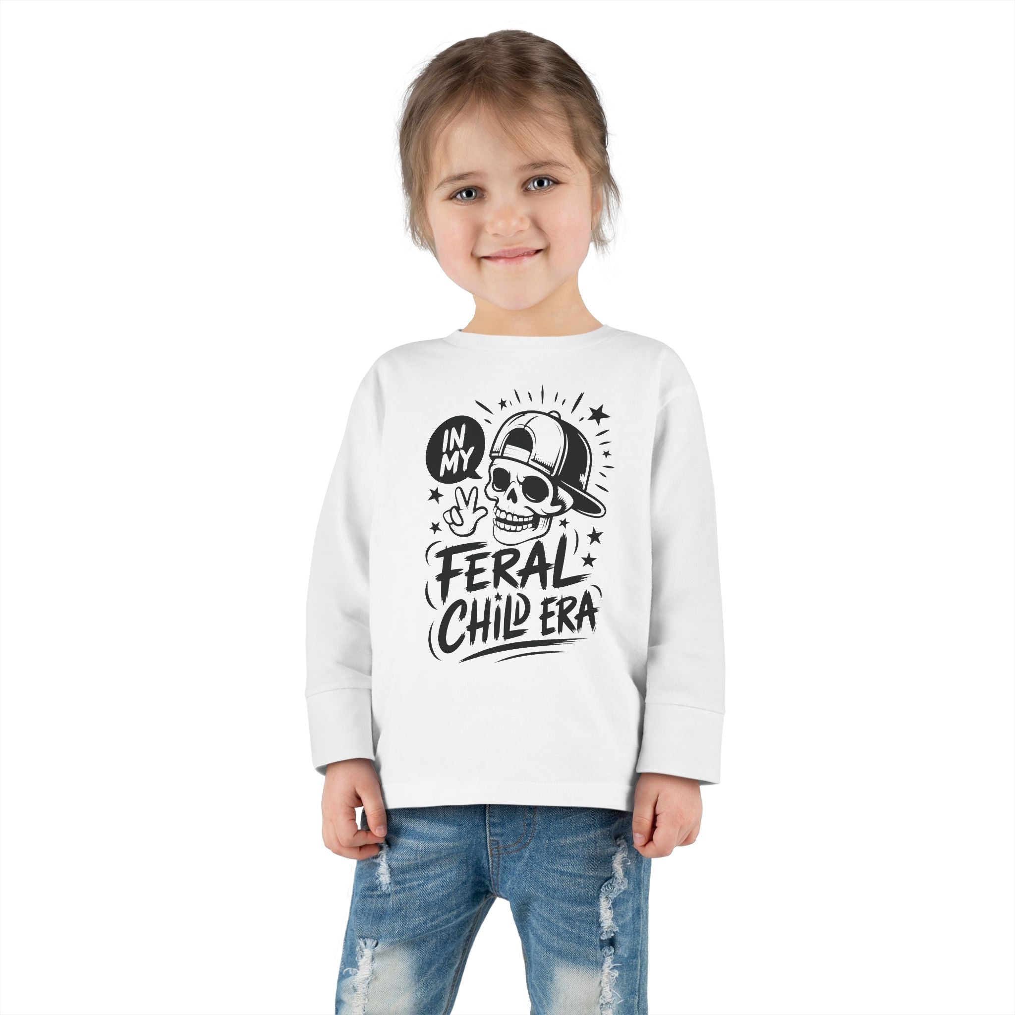 Graphic Toddler Long Sleeve T-Shirt - In My Feral Child Era | Kids clothes by atgodanddesigns