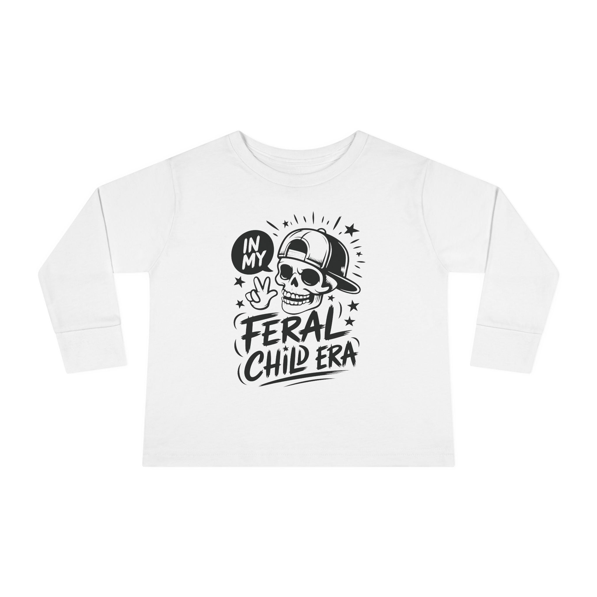 Graphic Toddler Long Sleeve T-Shirt - In My Feral Child Era | Kids clothes by atgodanddesigns