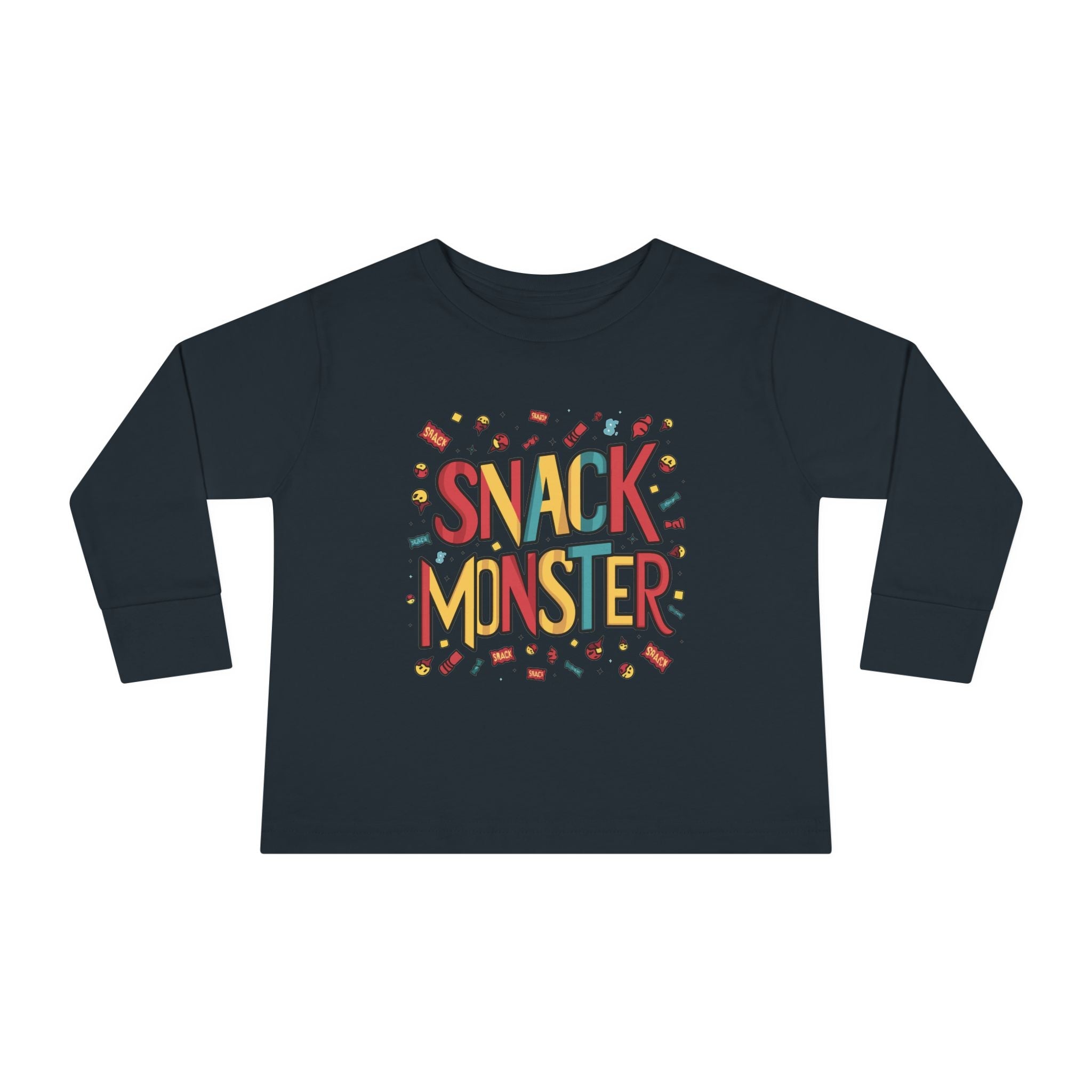 Graphic Toddler Long Sleeve T-Shirt - Snack Monster | Kids clothes by atgodanddesigns