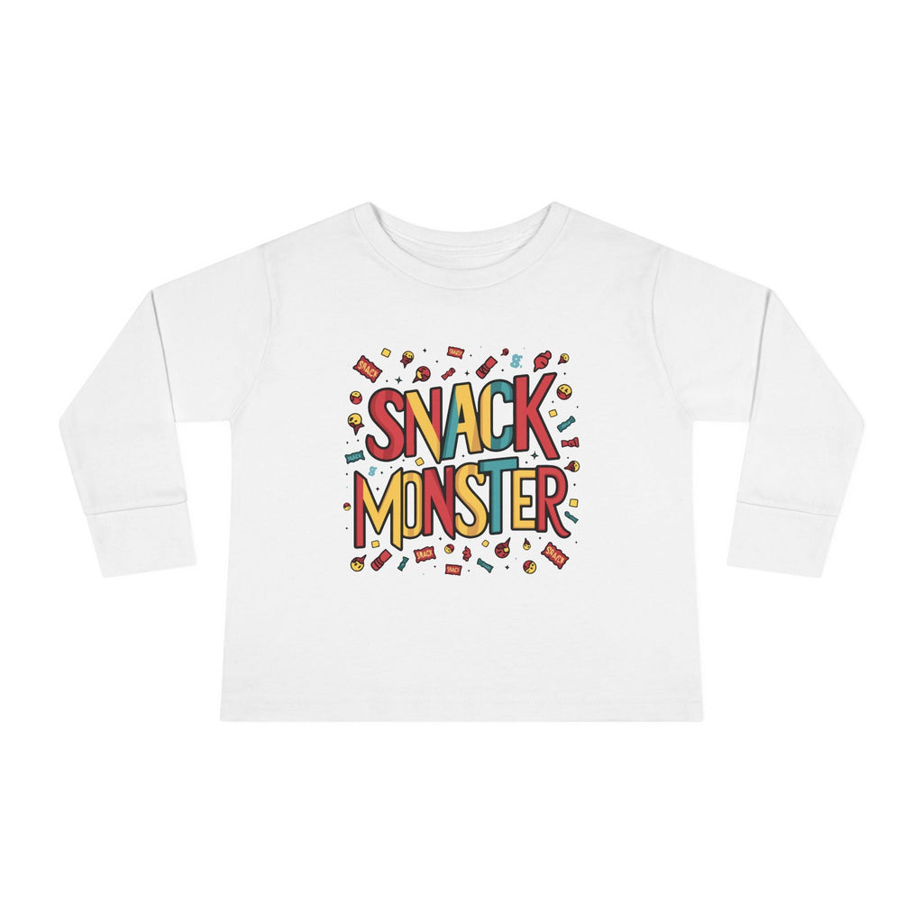 Graphic Toddler Long Sleeve T-Shirt - Snack Monster | Kids clothes by atgodanddesigns