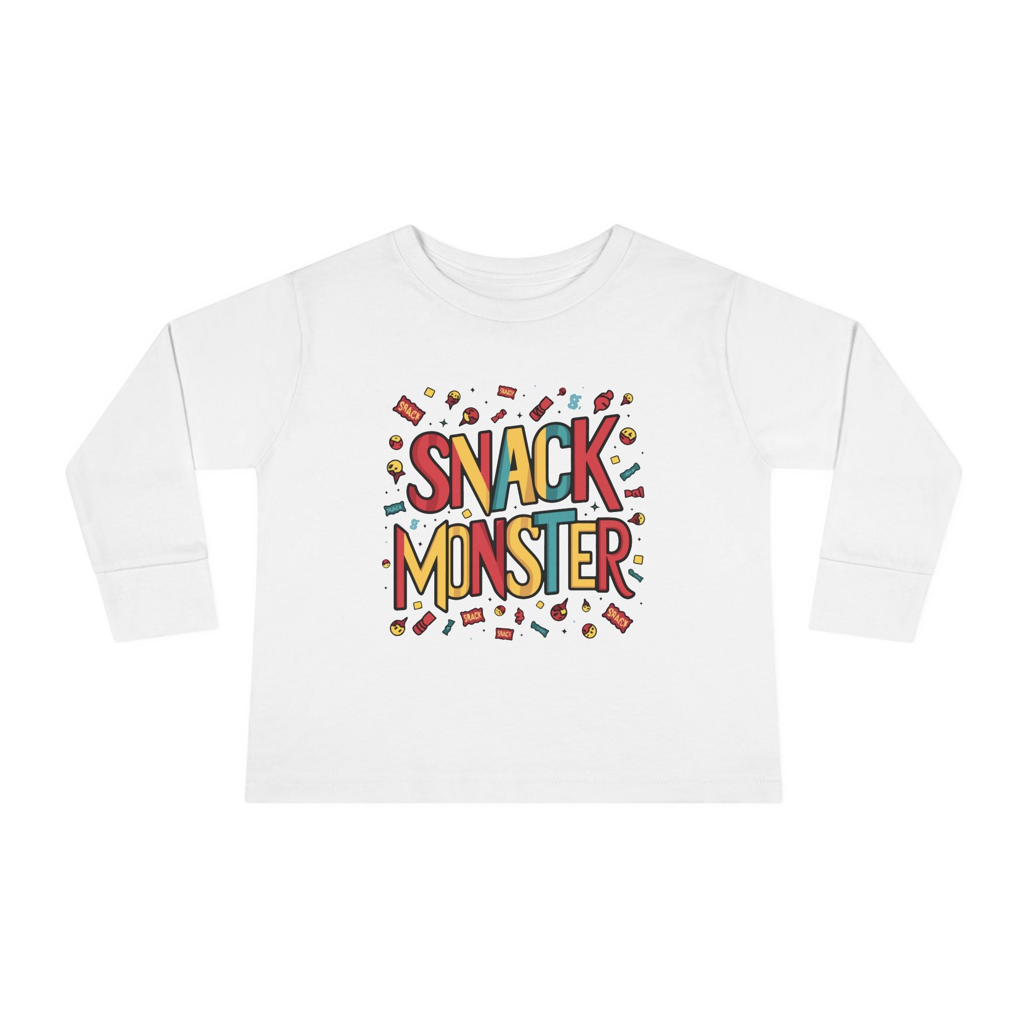 Graphic Toddler Long Sleeve T-Shirt - Snack Monster | Kids clothes by atgodanddesigns