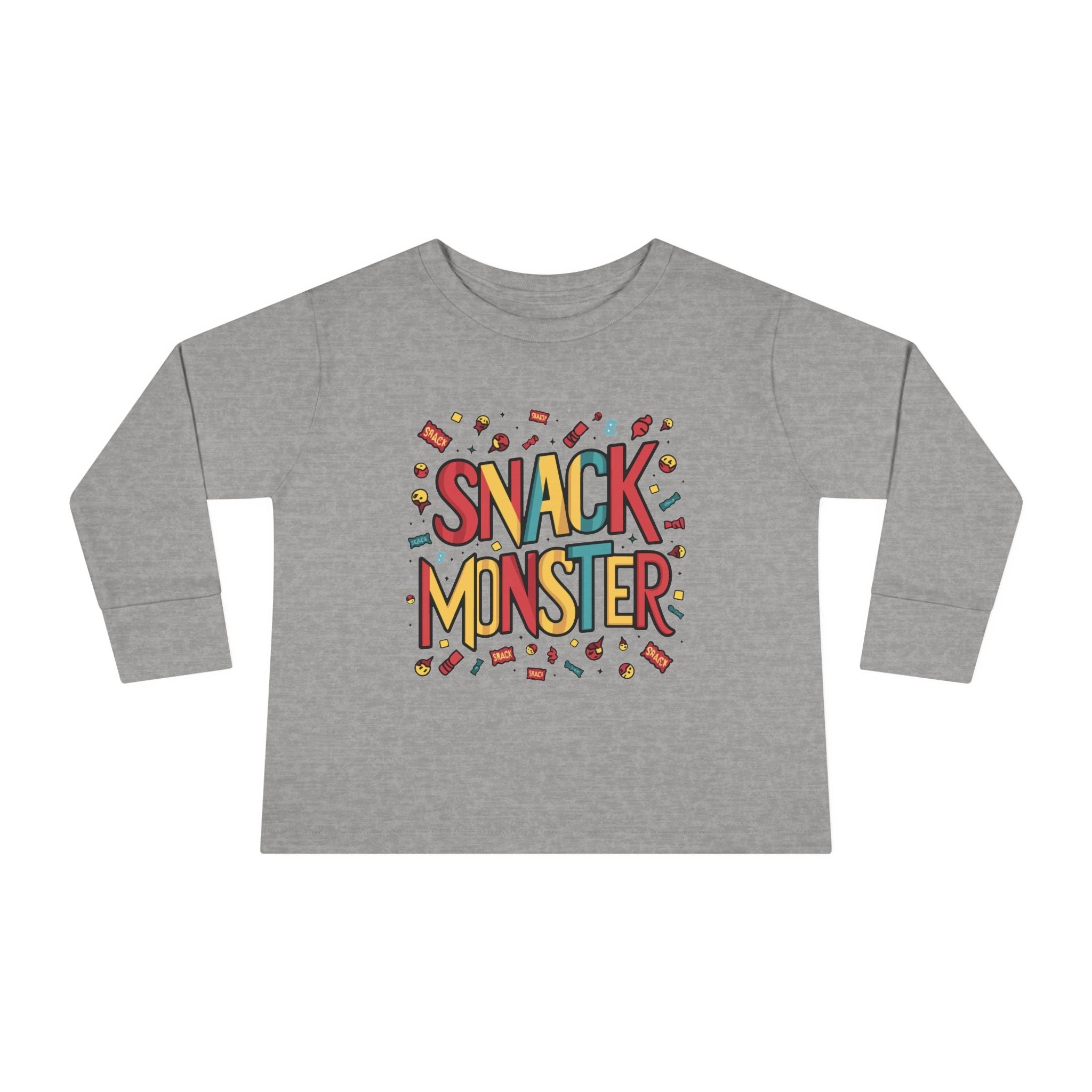 Graphic Toddler Long Sleeve T-Shirt - Snack Monster | Kids clothes by atgodanddesigns