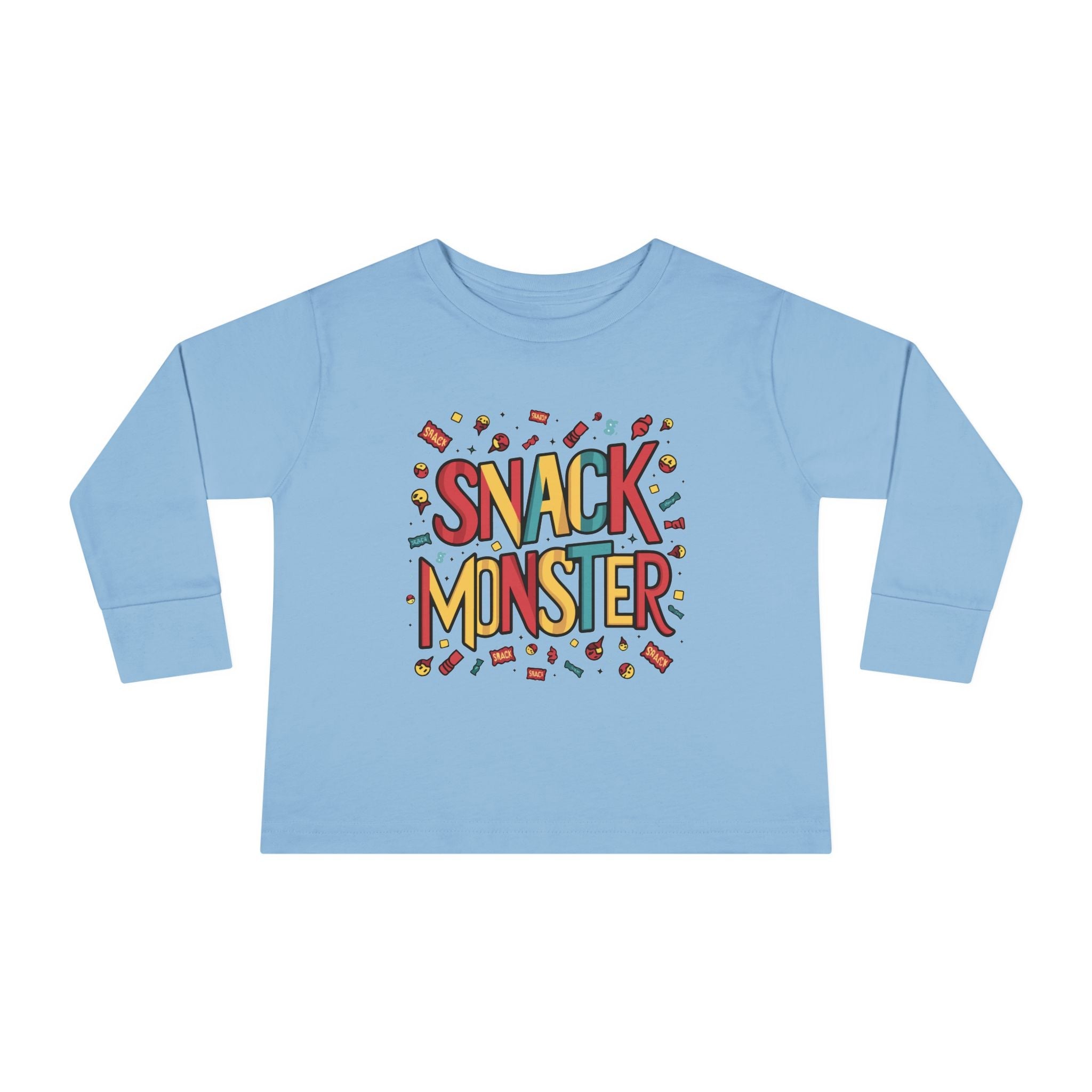 Graphic Toddler Long Sleeve T-Shirt - Snack Monster | Kids clothes by atgodanddesigns