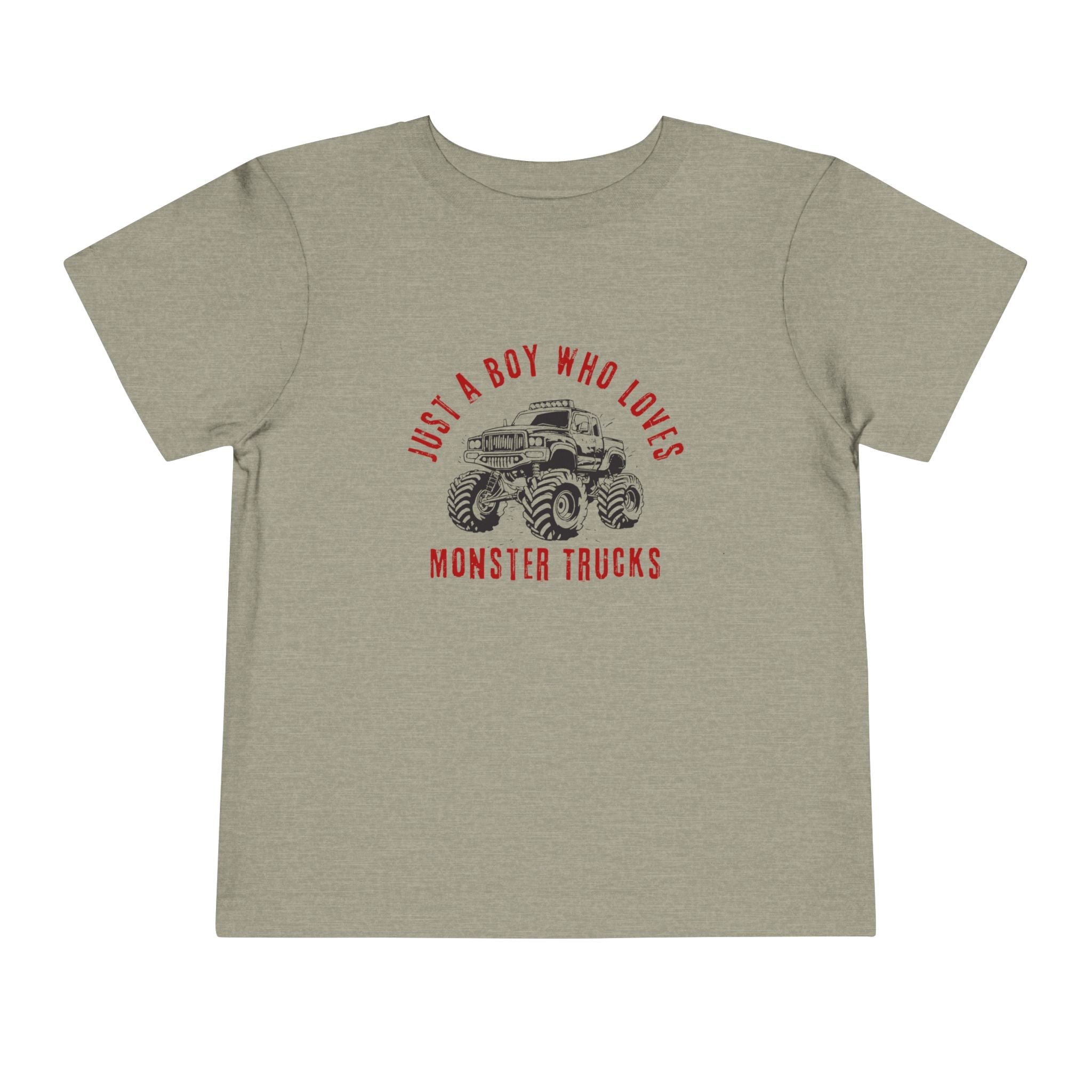 Graphic Toddler T-Shirt - Just A Boy Who Loves Monster Trucks | Kids clothes by atgodanddesigns