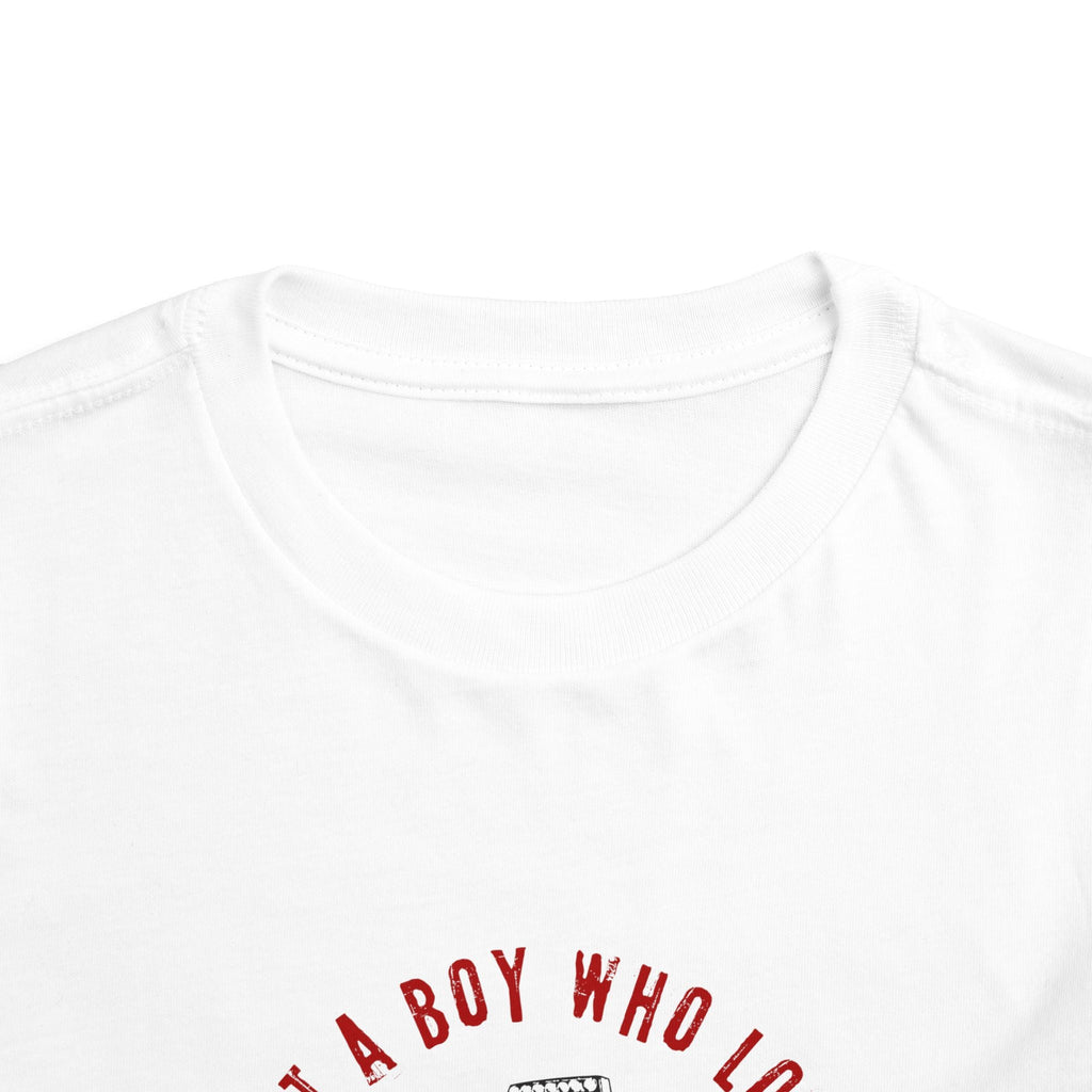 Graphic Toddler T-Shirt - Just A Boy Who Loves Monster Trucks | Kids clothes by atgodanddesigns