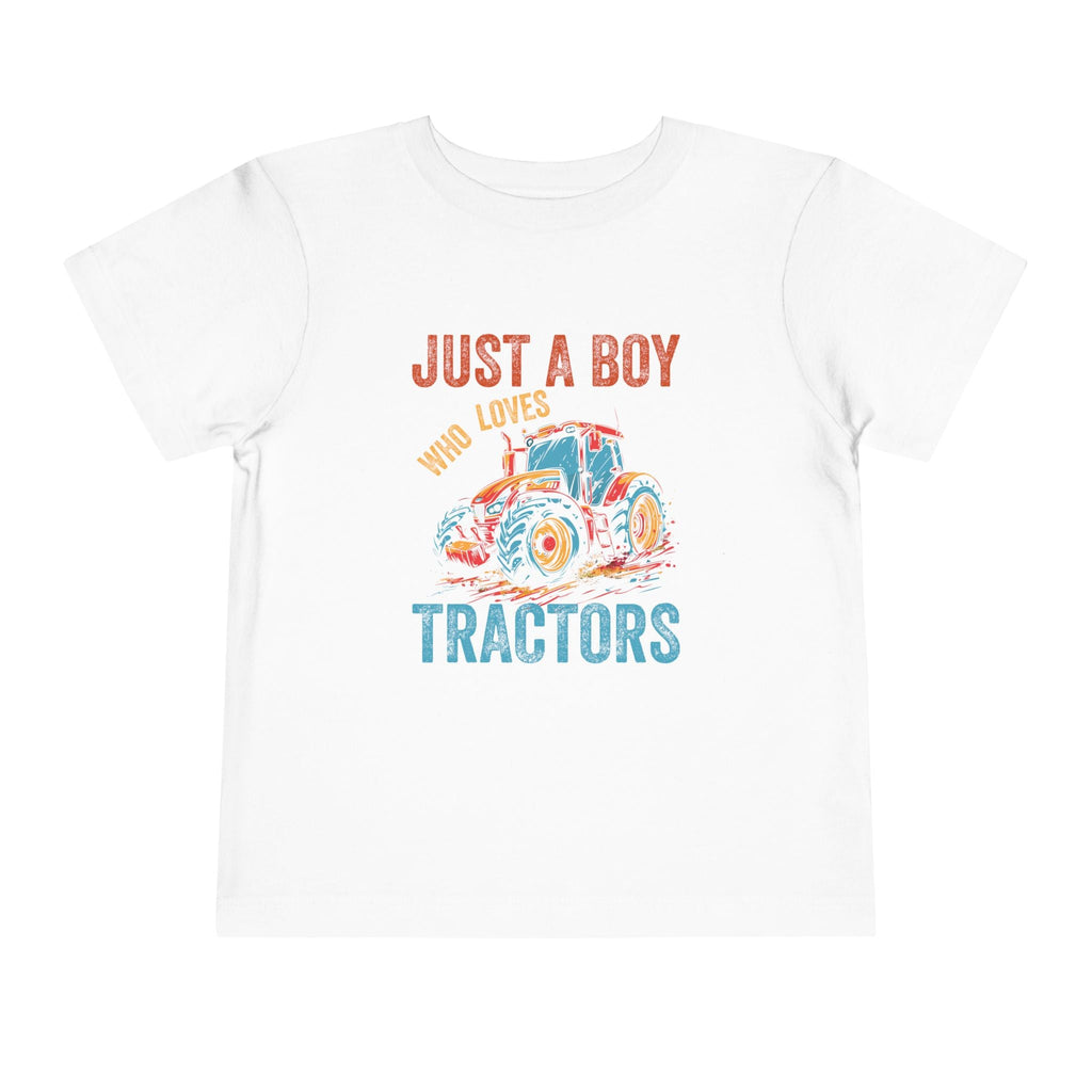 Graphic Toddler T-Shirt - Just A Boy Who Loves Tractors | Kids clothes by atgodanddesigns