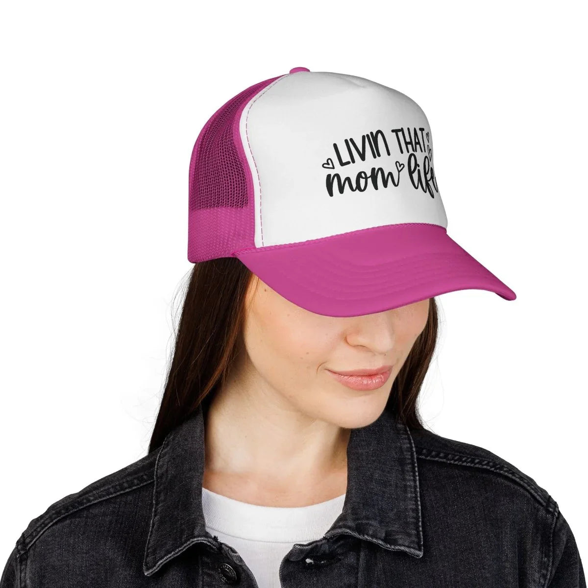 Graphic Trucker Cap - Livin' That Mom Life | Hats by atgodanddesigns