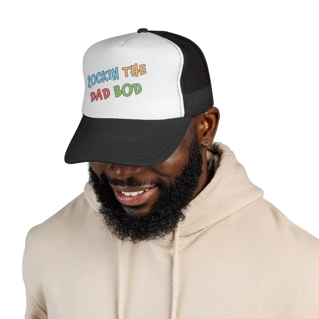 Graphic Trucker Cap - Rockin’ the Dad Bod | Hats by atgodanddesigns