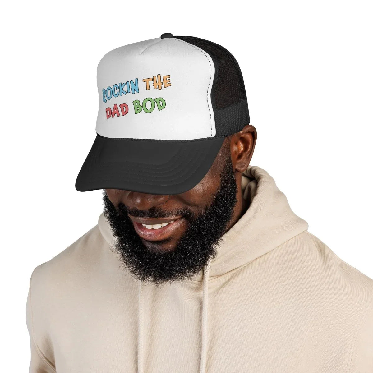Graphic Trucker Cap - Rockin’ the Dad Bod | Hats by atgodanddesigns