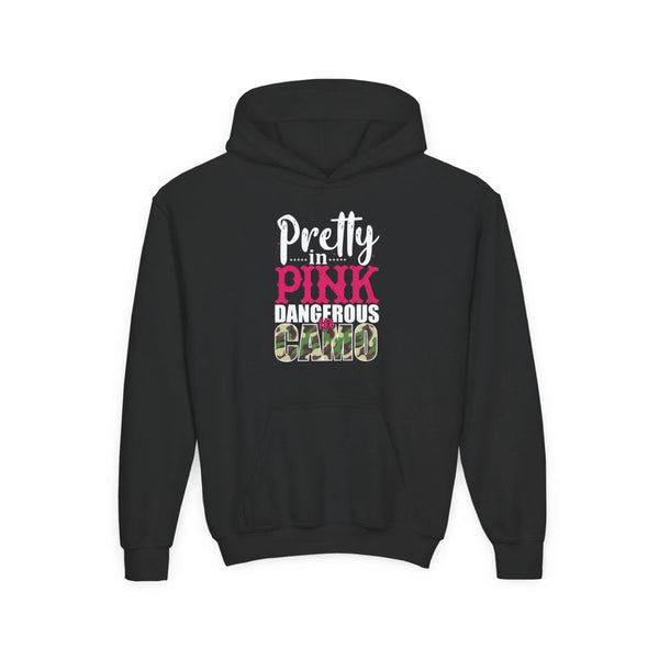 Graphic Youth Hoodie - Pretty in Pink Dangerous Camo | Kids clothes by atgodanddesigns