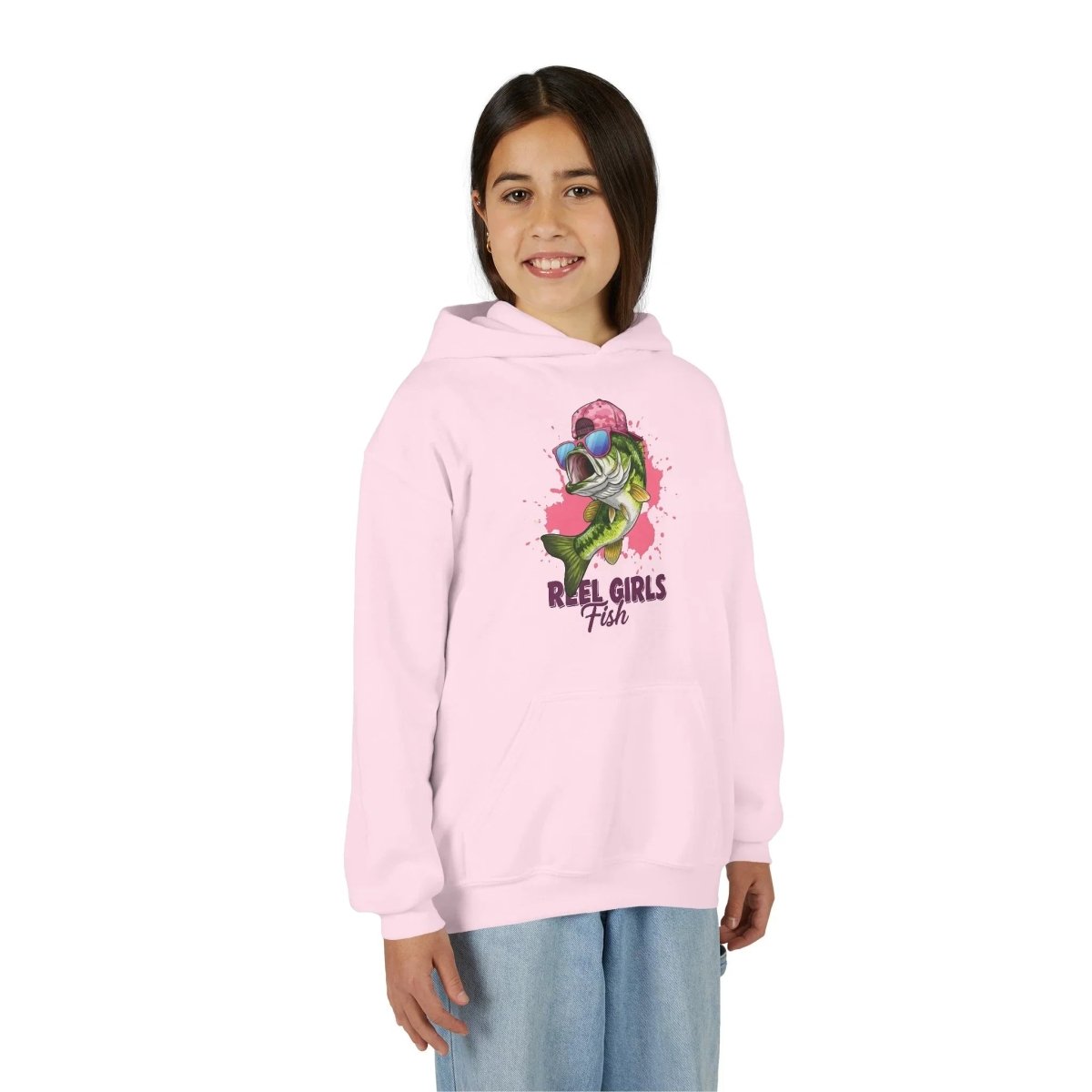 Graphic Youth Hoodie - Reel Girls Fish | Kids clothes by atgodanddesigns