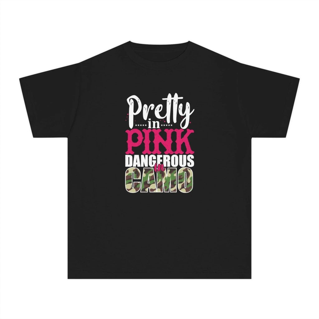 Graphic Youth T-Shirt - Pretty in Pink Dangerous Camo | Kids clothes by atgodanddesigns