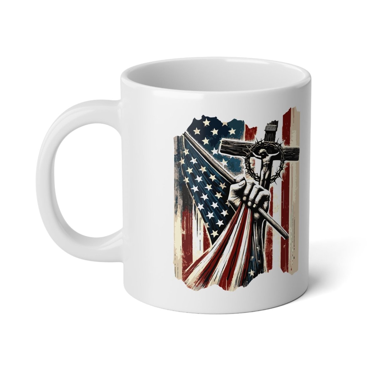 Graphics Jumbo Mug (20oz) - American Flag | Mug by atgodanddesigns