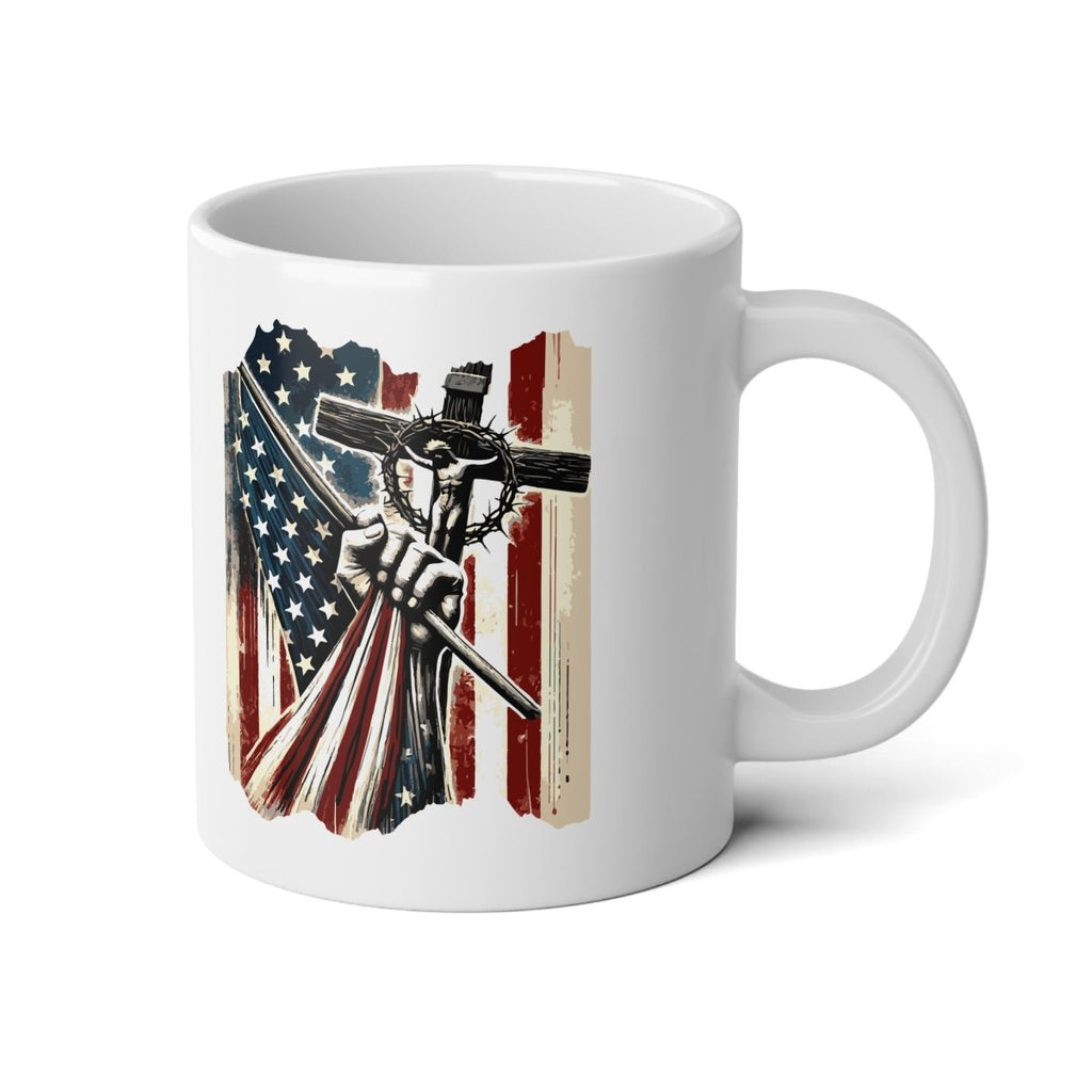 Graphics Jumbo Mug (20oz) - American Flag | Mug by atgodanddesigns