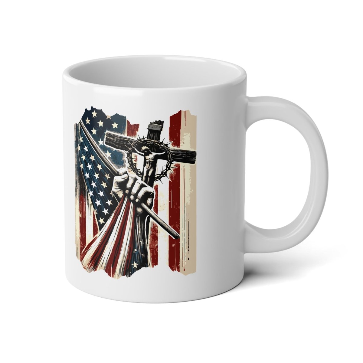 Graphics Jumbo Mug (20oz) - American Flag | Mug by atgodanddesigns