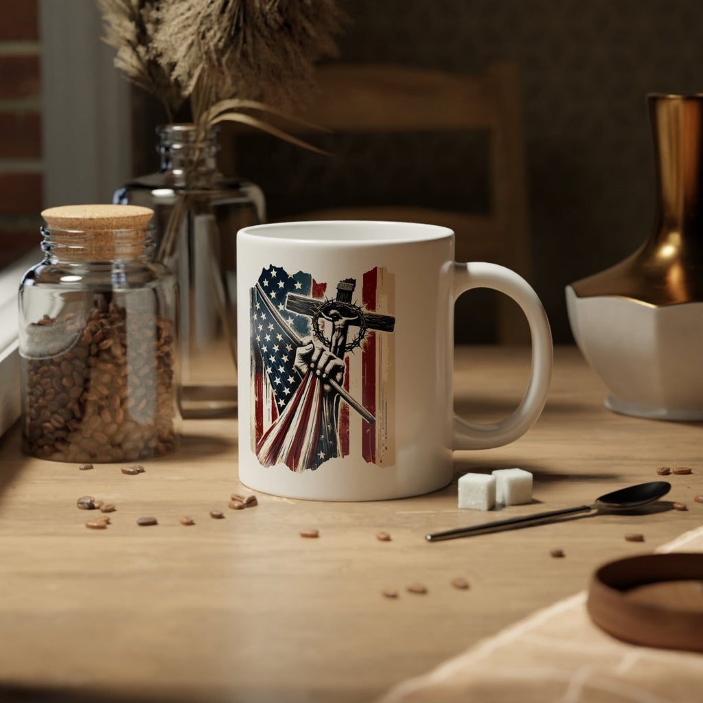 Graphics Jumbo Mug (20oz) - American Flag | Mug by atgodanddesigns