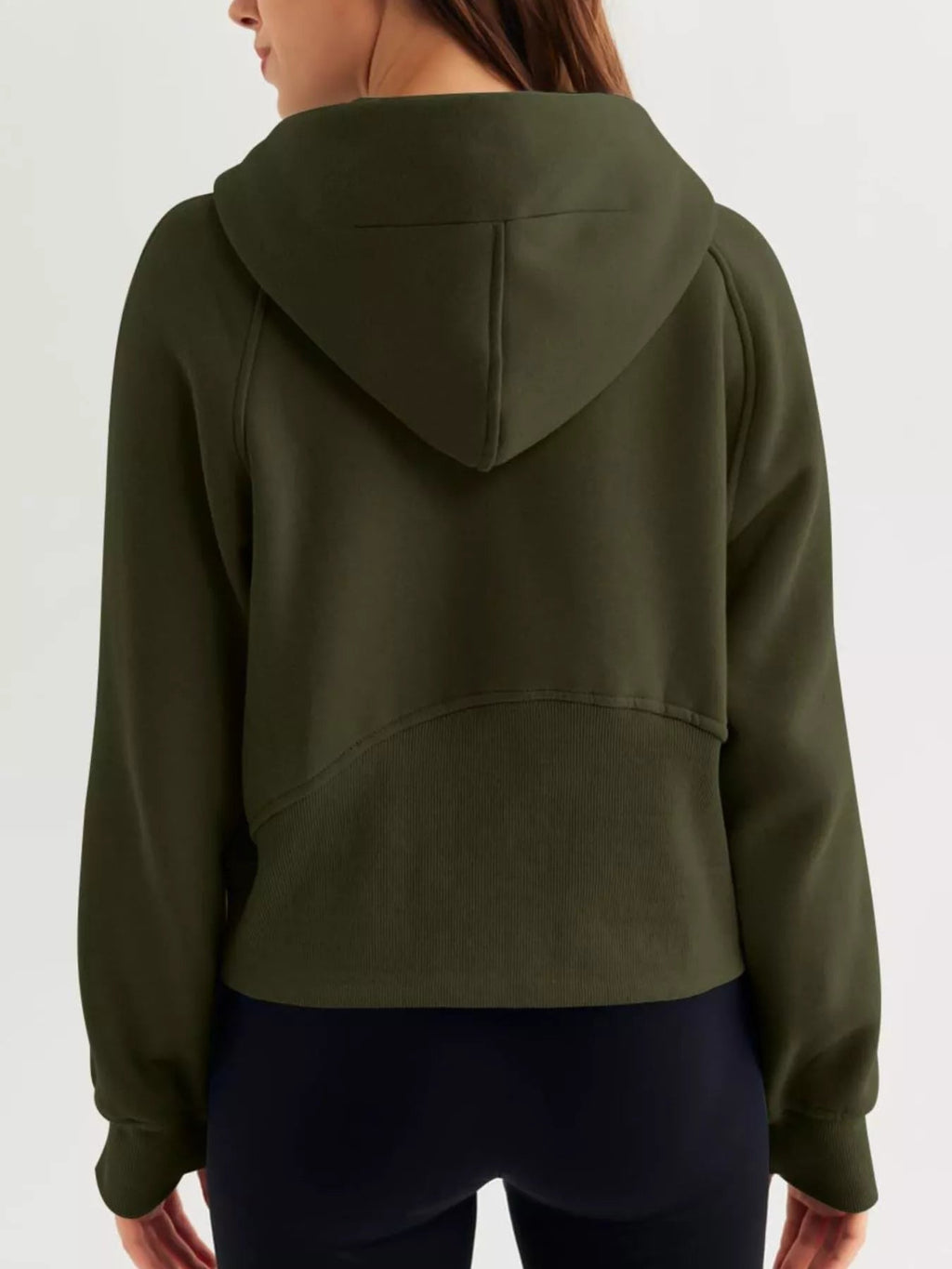 Half Zip Raglan Sleeve Hoodie | by atgodanddesigns