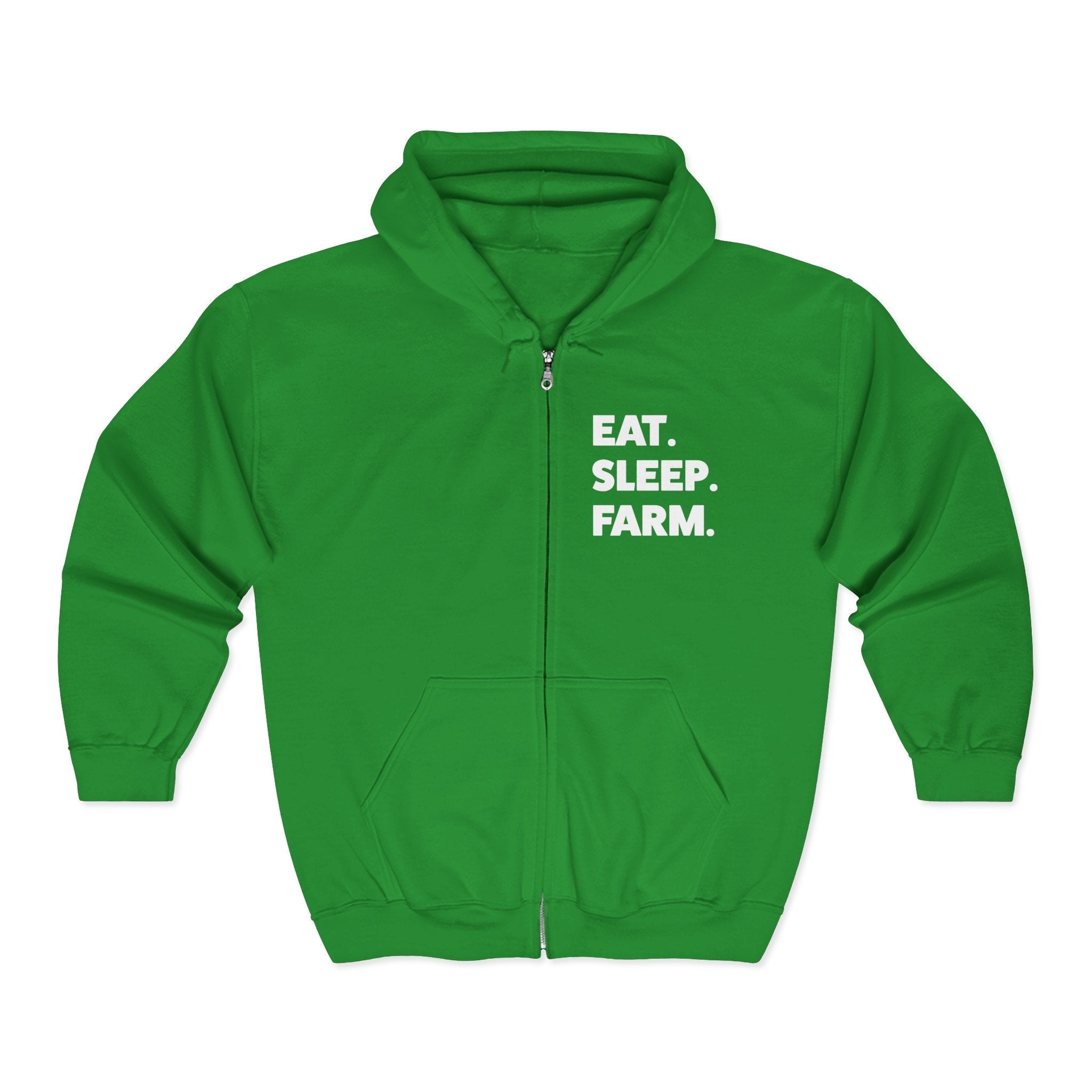 Homestead Men's Full Zip Hooded Sweatshirt - EAT. SLEEP. FARM. | Hoodie by atgodanddesigns