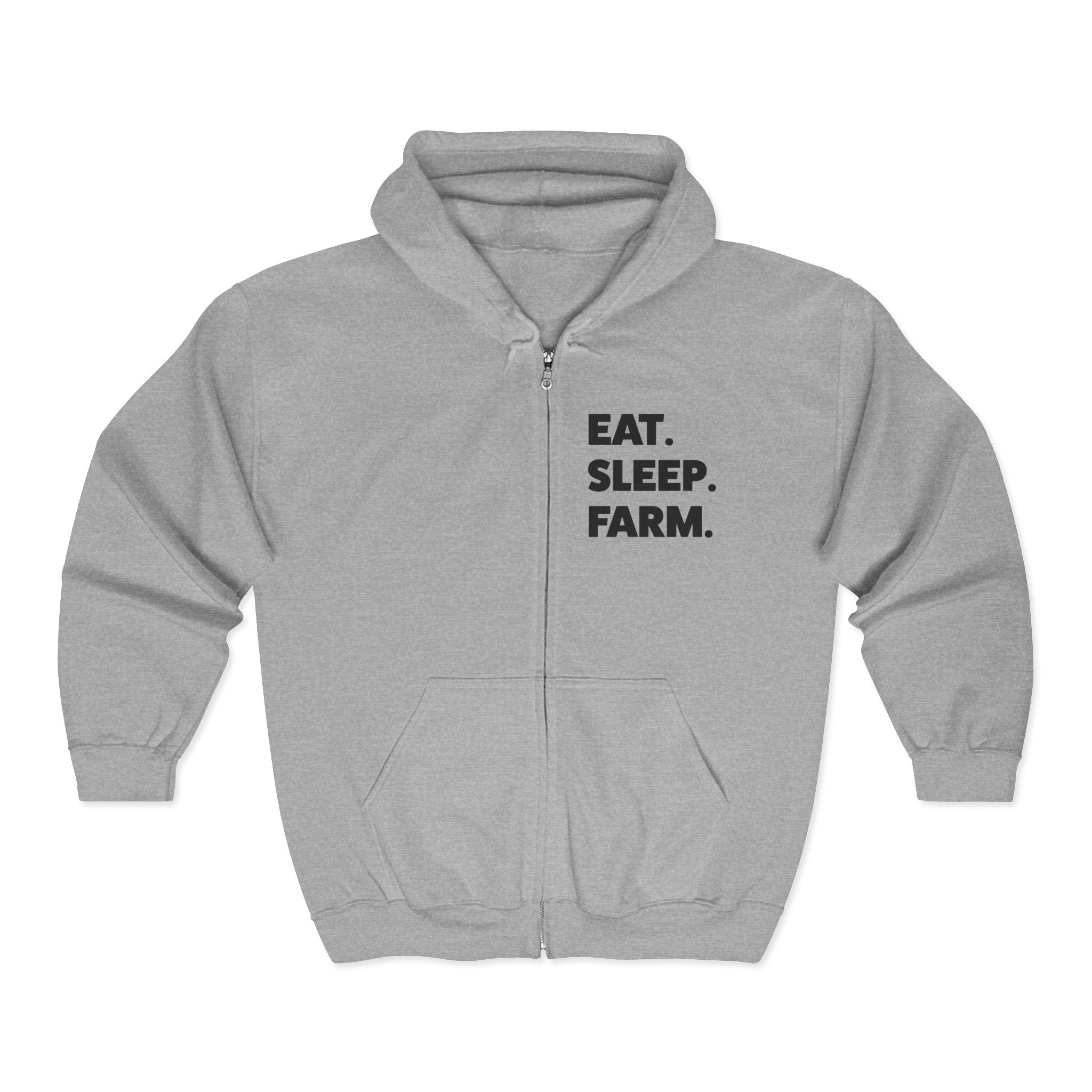 Homestead Men's Full Zip Hooded Sweatshirt - EAT. SLEEP. FARM. | Hoodie by atgodanddesigns