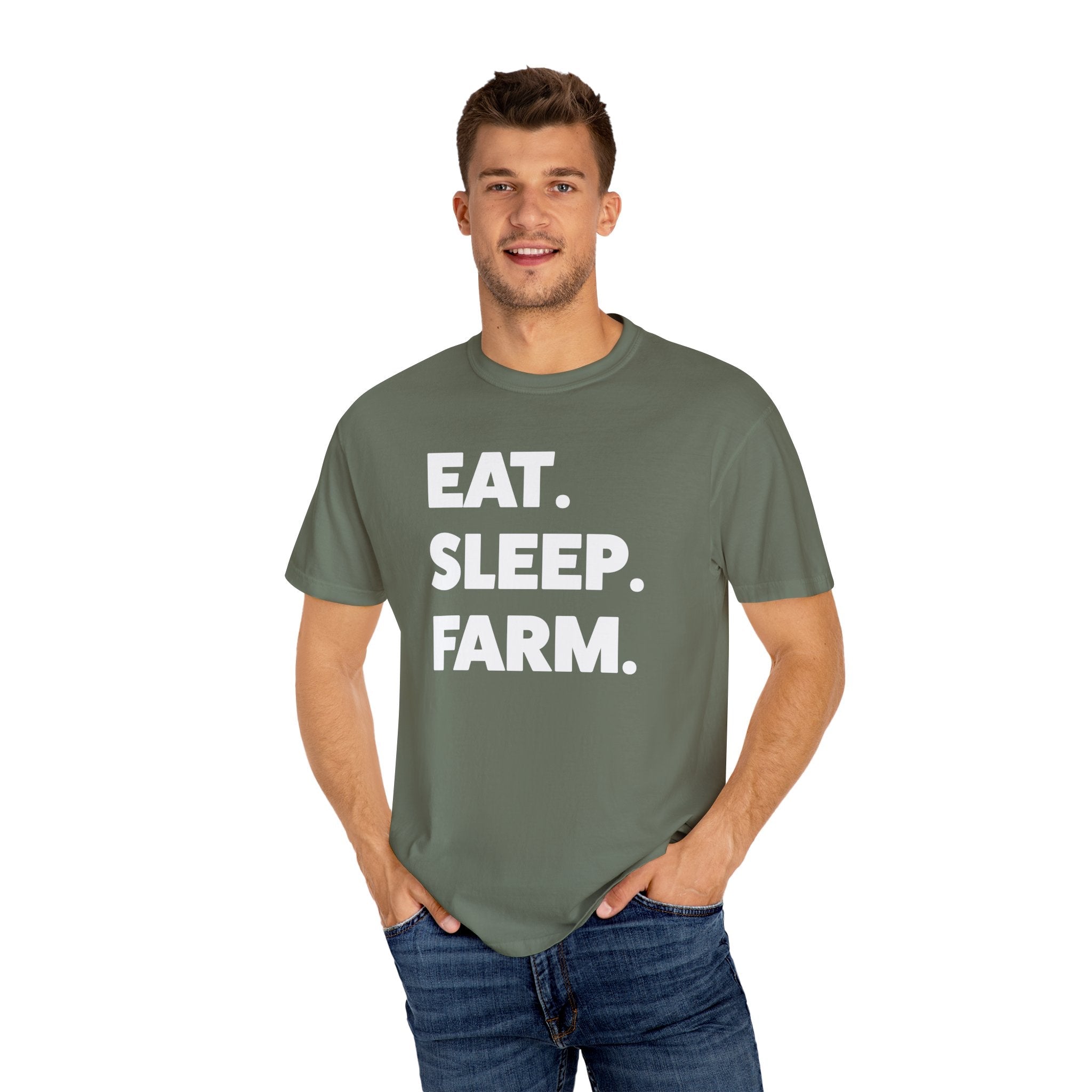 Homestead Men's Graphic T-shirt - Eat.Sleep.Farm | T-Shirt by atgodanddesigns