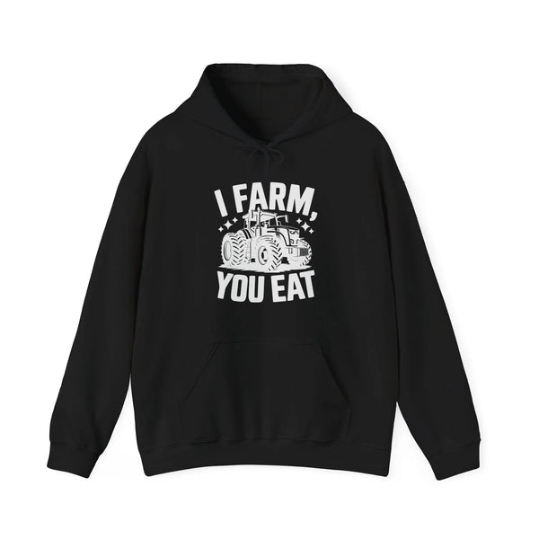 Homestead Men's Hooded Sweatshirt - I Farm, You Eat | Hoodie by atgodanddesigns