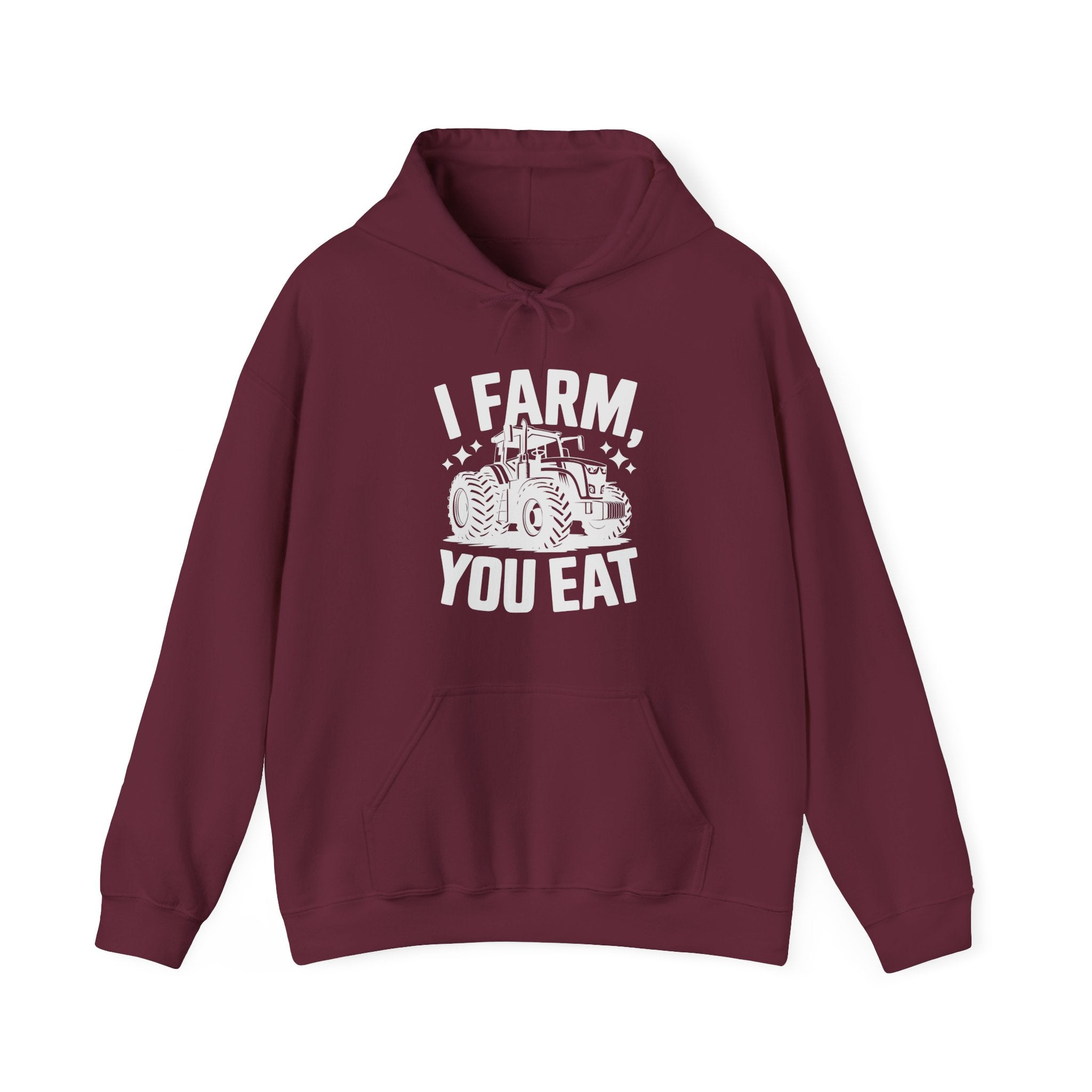Homestead Men's Hooded Sweatshirt - I Farm, You Eat | Hoodie by atgodanddesigns