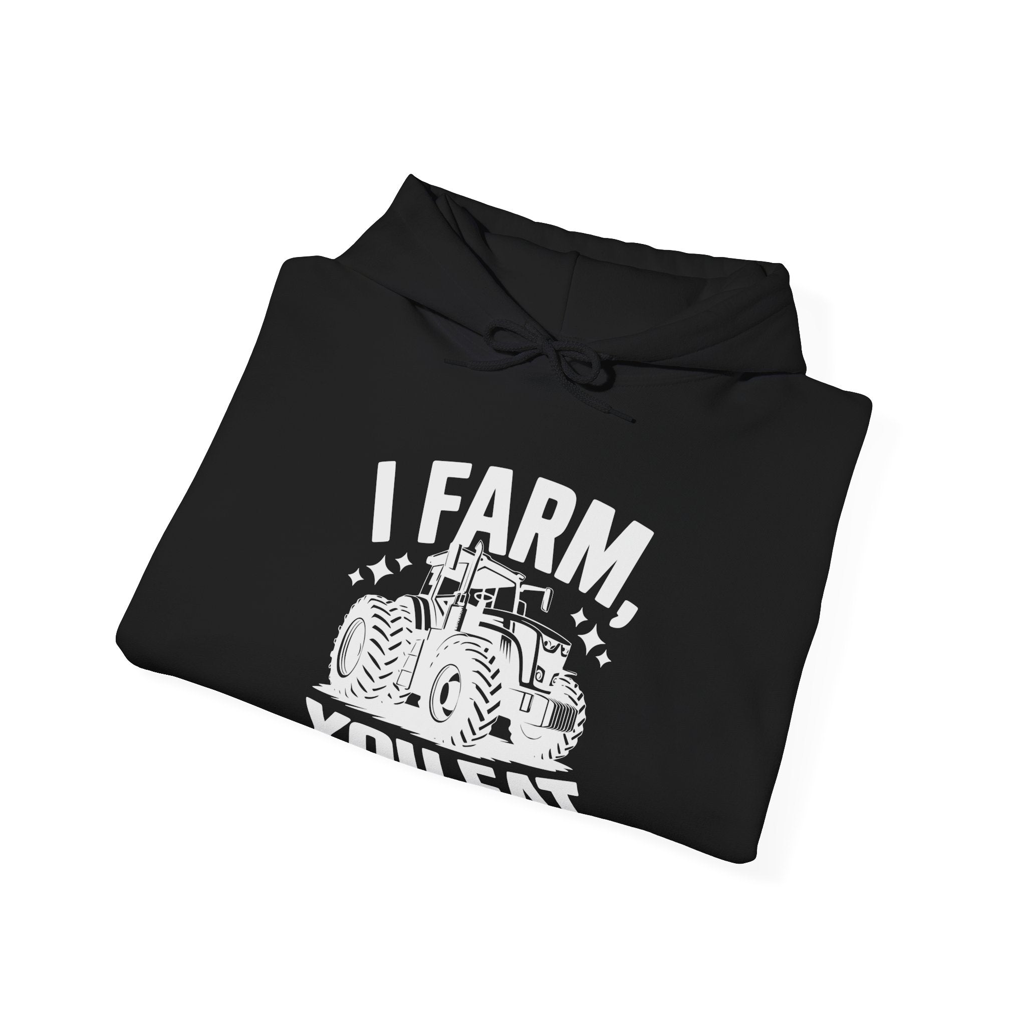 Homestead Men's Hooded Sweatshirt - I Farm, You Eat | Hoodie by atgodanddesigns