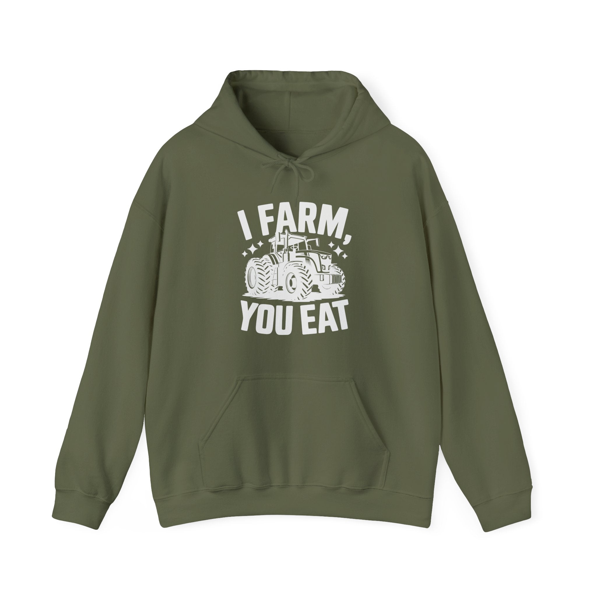 Homestead Men's Hooded Sweatshirt - I Farm, You Eat | Hoodie by atgodanddesigns