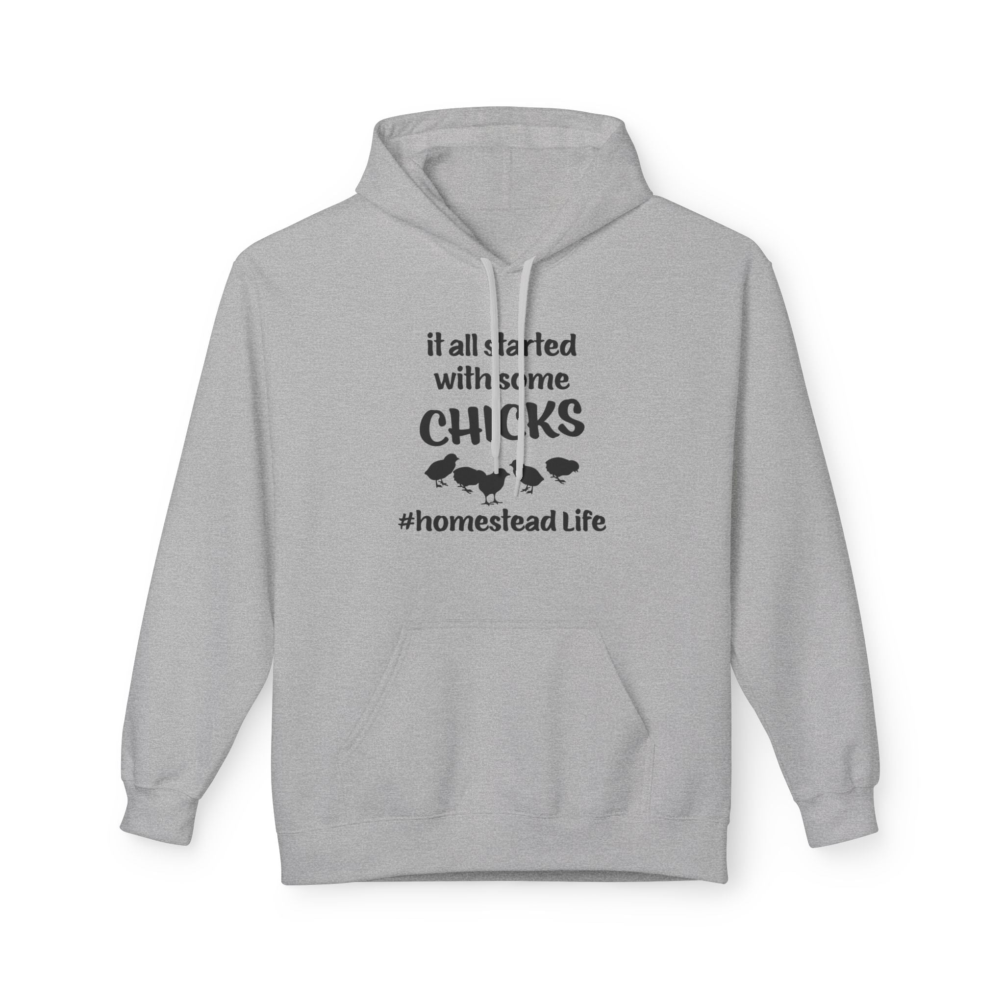 Homestead Men's Hoodie - It All Start With Some Chicks | Hoodie by atgodanddesigns