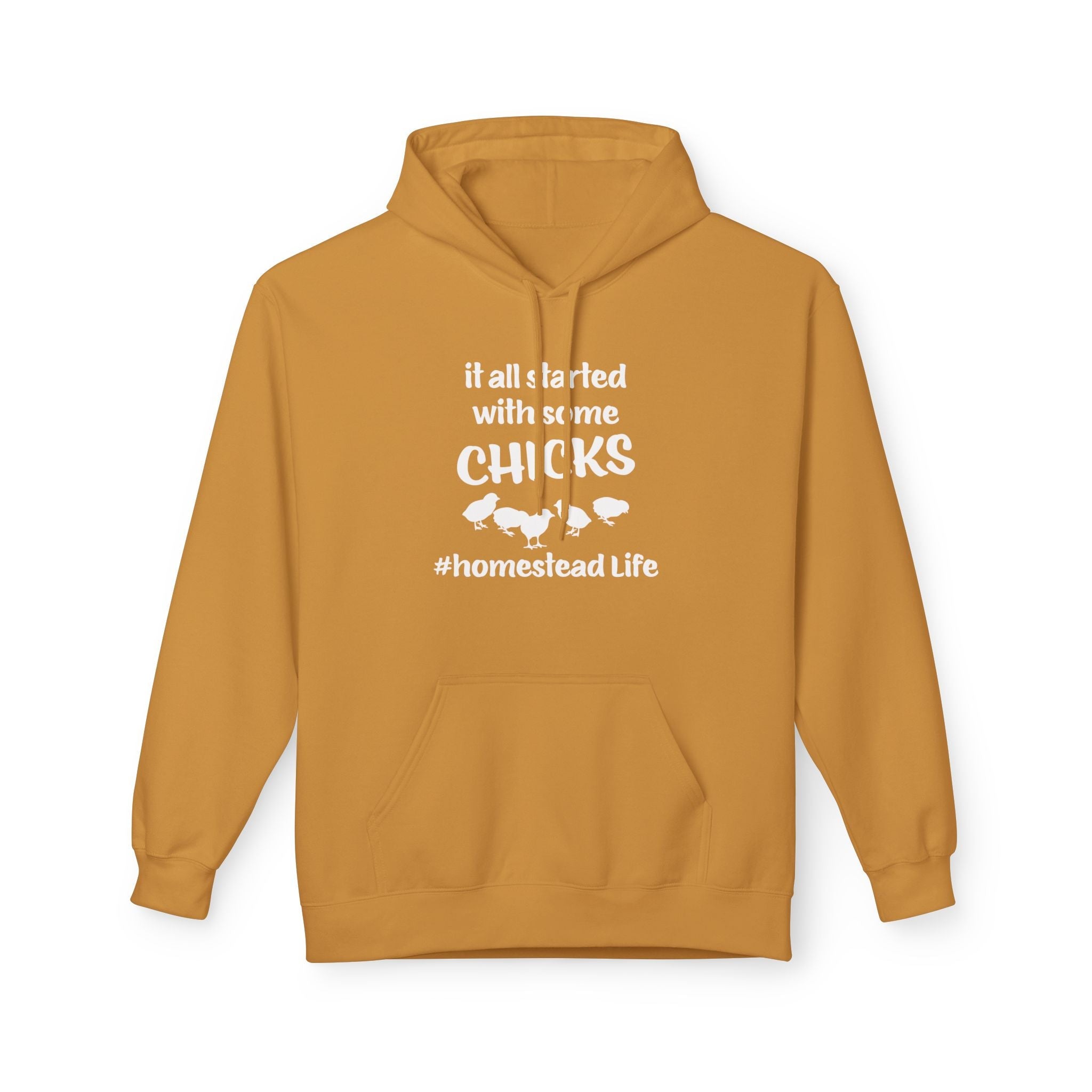 Homestead Men's Hoodie - It All Start With Some Chicks | Hoodie by atgodanddesigns
