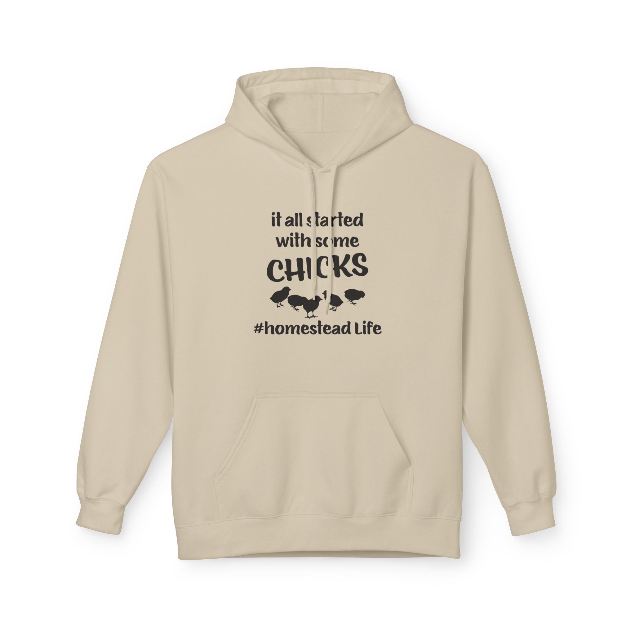 Homestead Men's Hoodie - It All Start With Some Chicks | Hoodie by atgodanddesigns