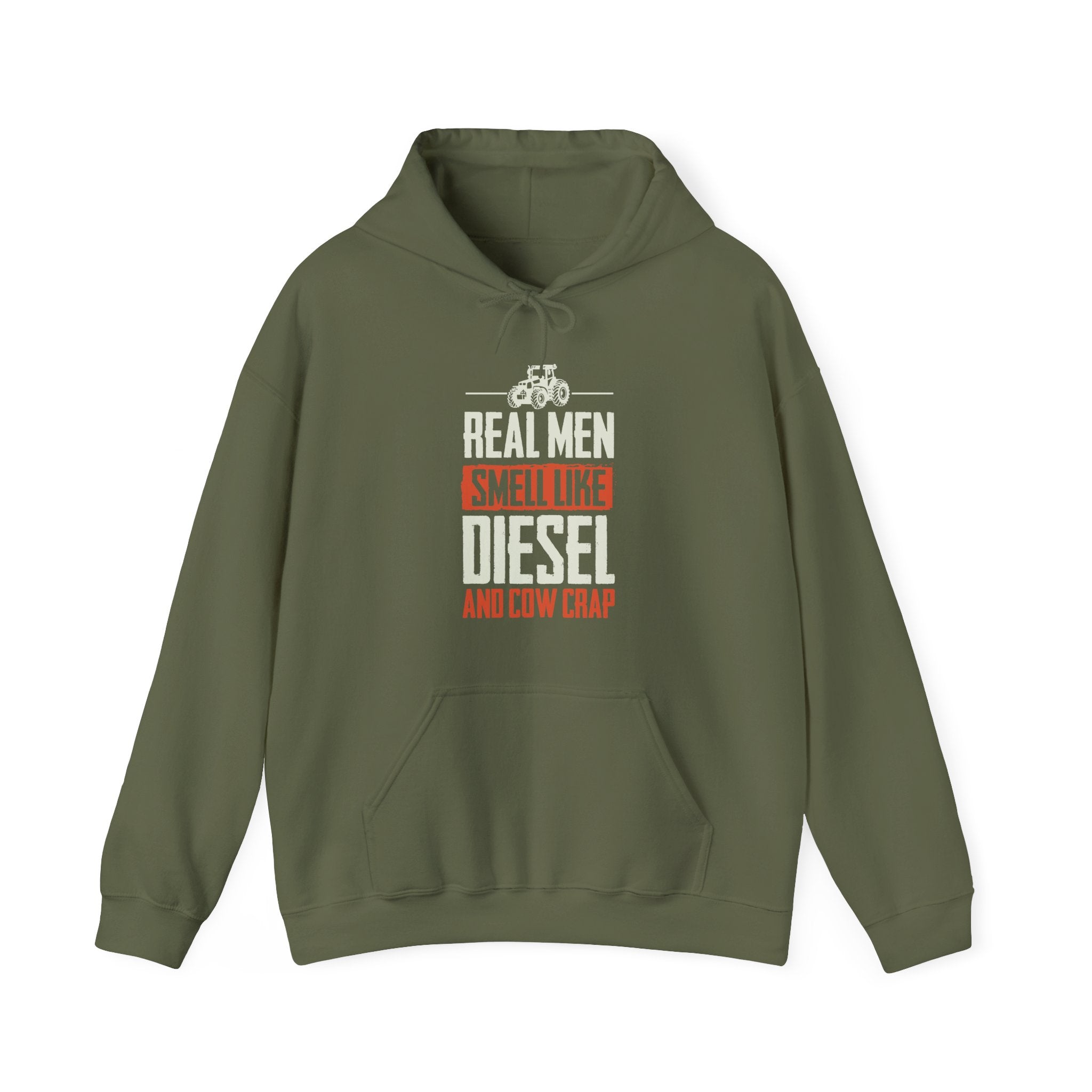 Homestead Men's Hoodie - Real Men Smell Like Diesel & Cow Crap | Hoodie by atgodanddesigns