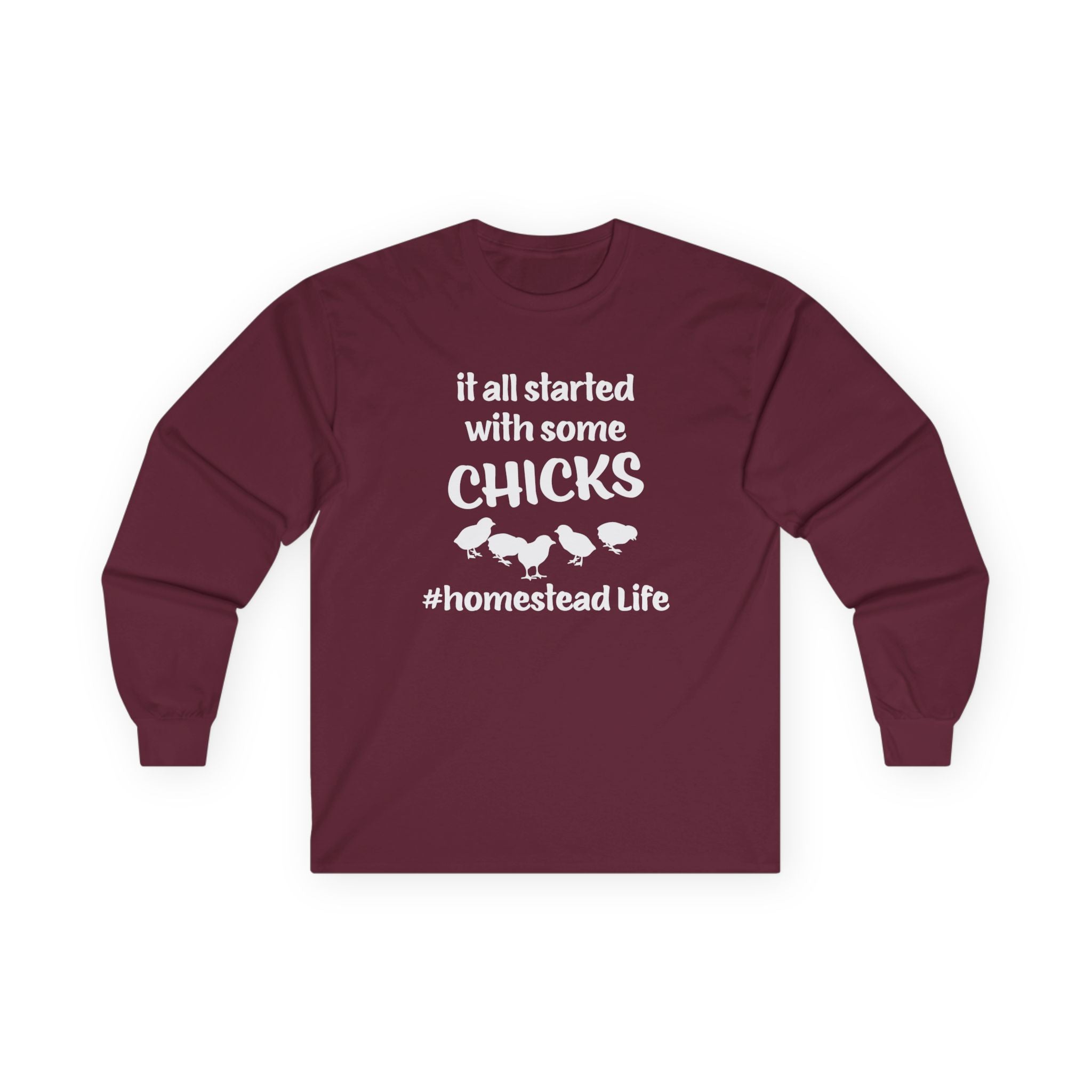 Homestead Men's Long Sleeve - It All Start With Some Chicks | Long - sleeve by atgodanddesigns