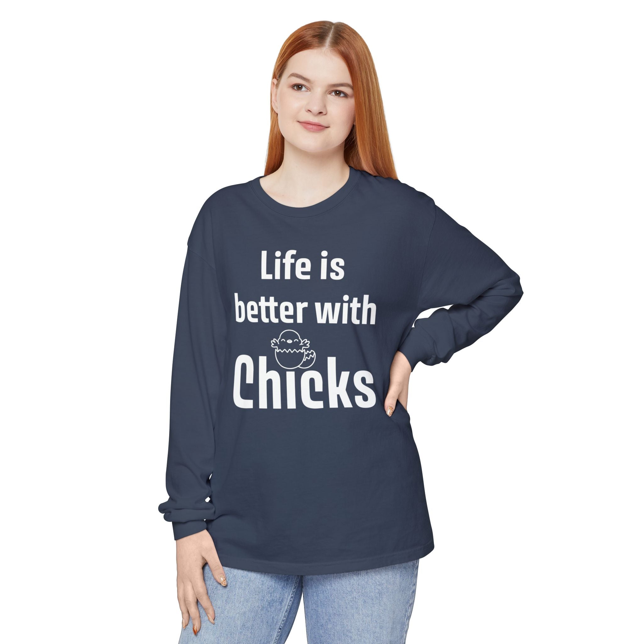 Homestead Men's Long Sleeve - Life Is Better With Chicks | Long - sleeve by atgodanddesigns