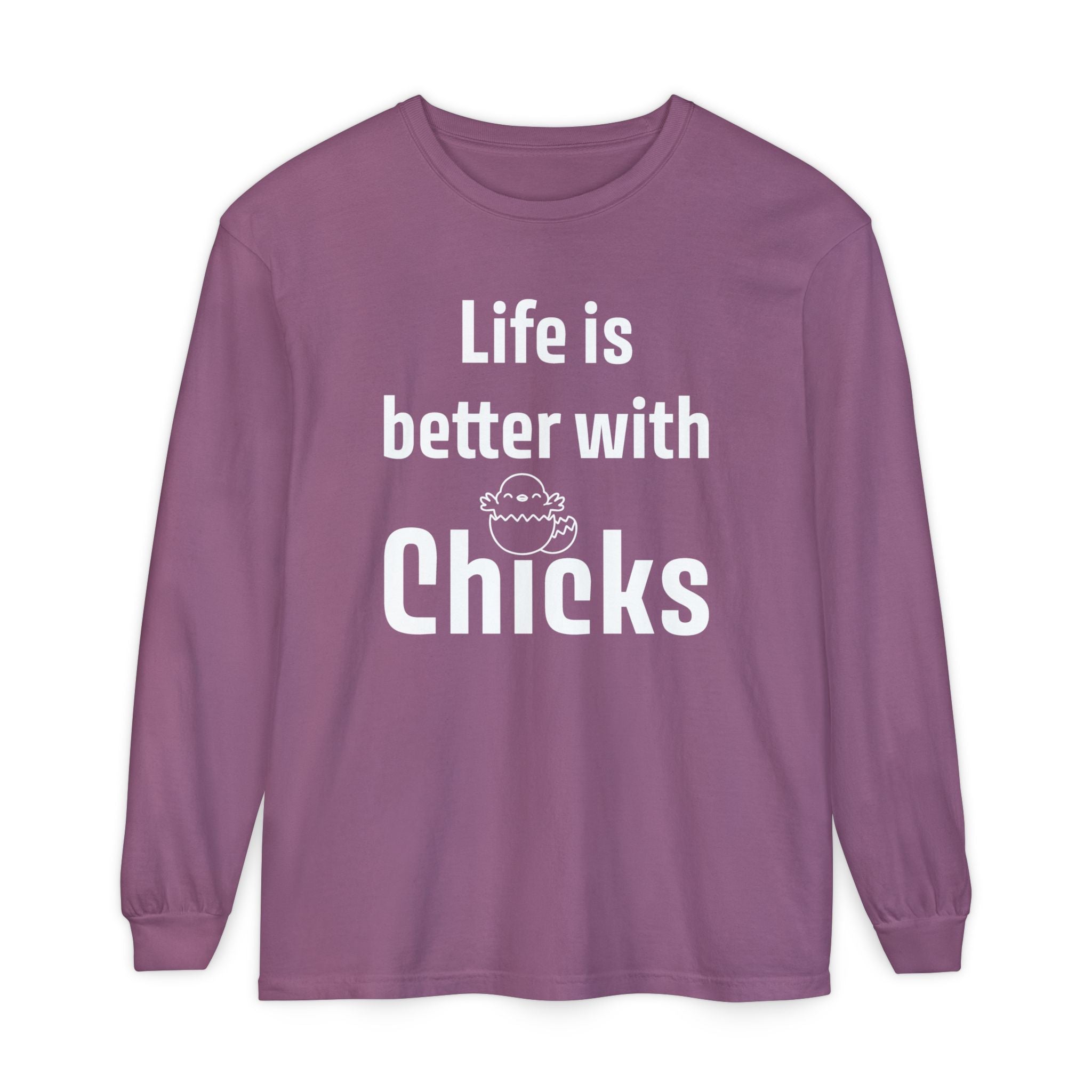 Homestead Men's Long Sleeve - Life Is Better With Chicks | Long - sleeve by atgodanddesigns
