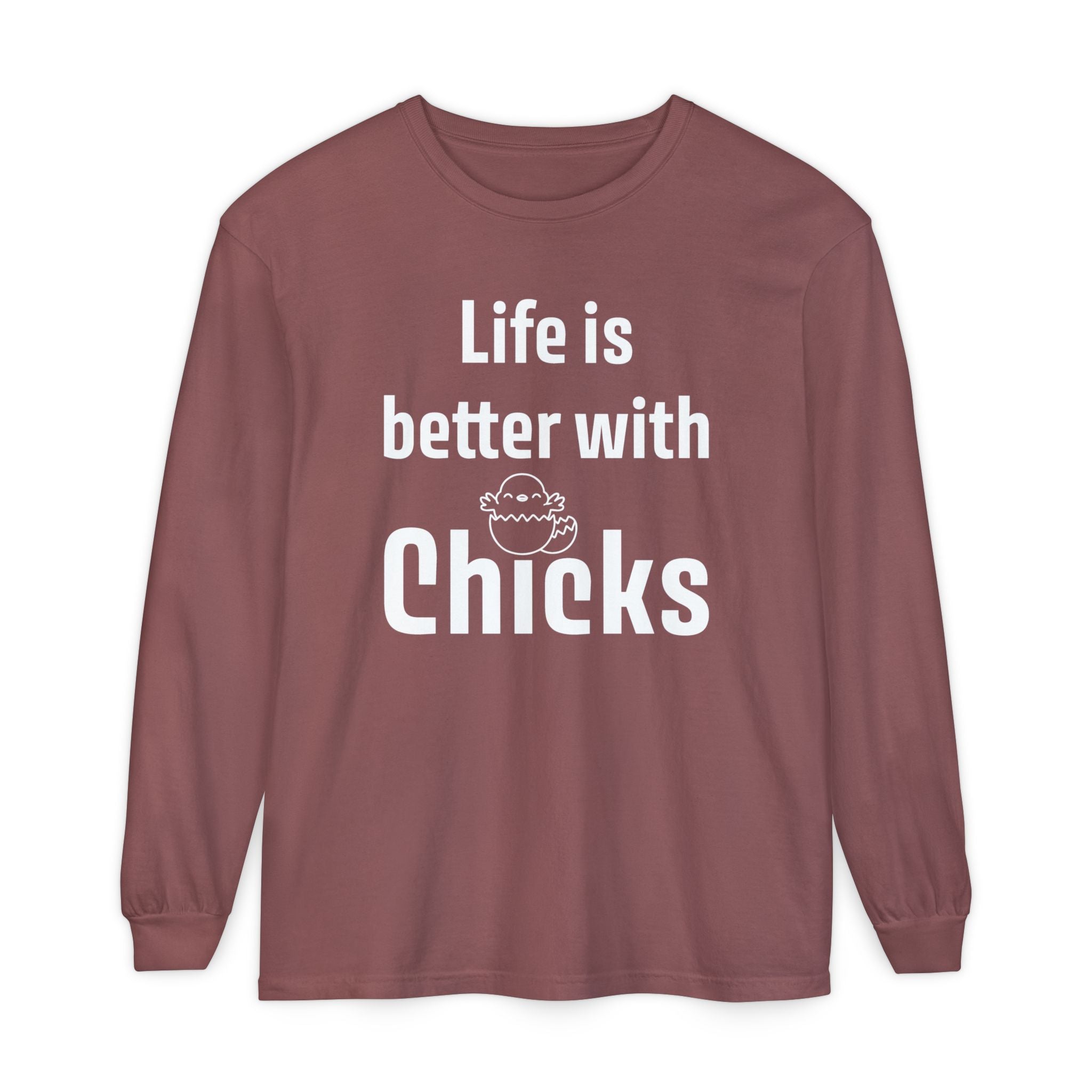 Homestead Men's Long Sleeve - Life Is Better With Chicks | Long - sleeve by atgodanddesigns