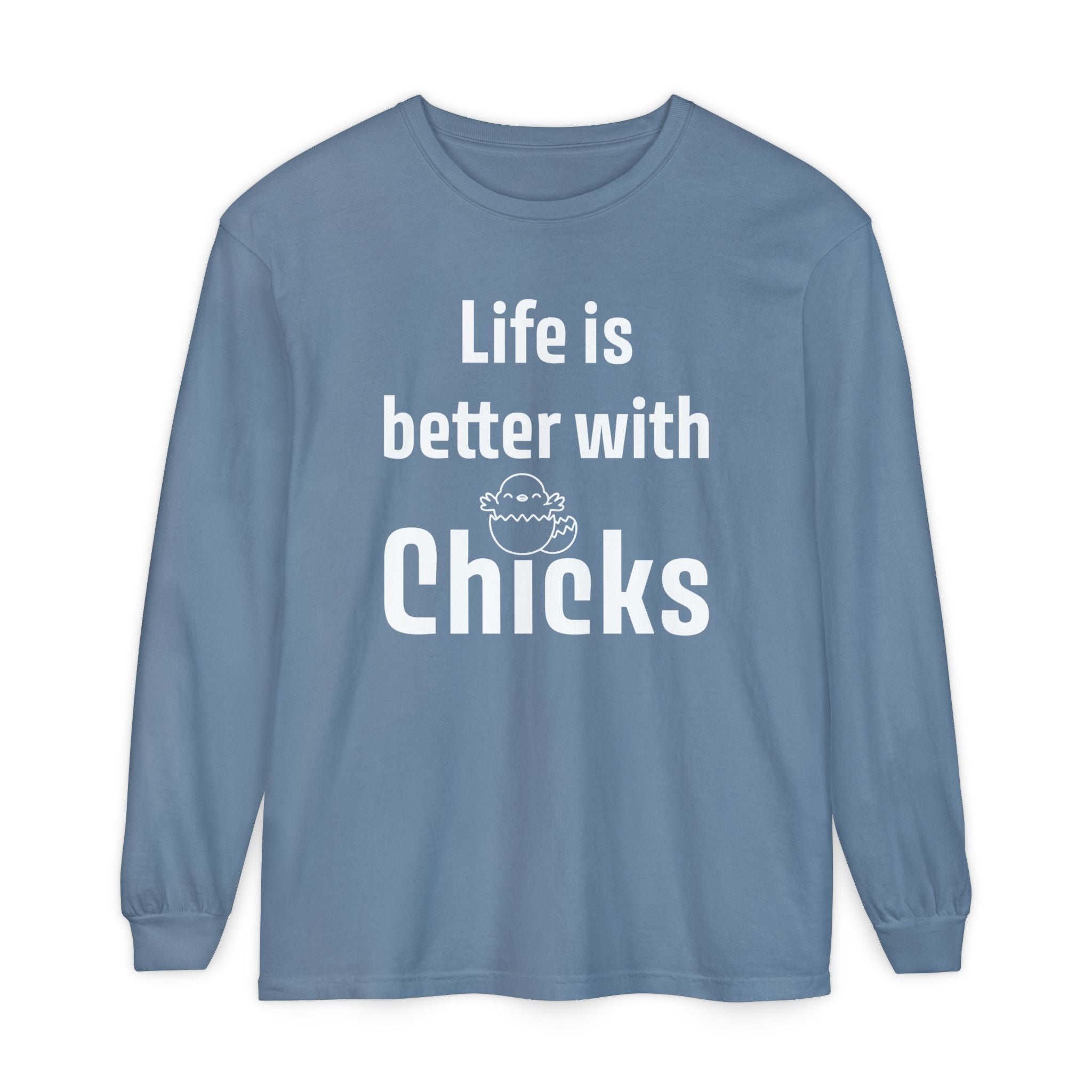 Homestead Men's Long Sleeve - Life Is Better With Chicks | Long - sleeve by atgodanddesigns