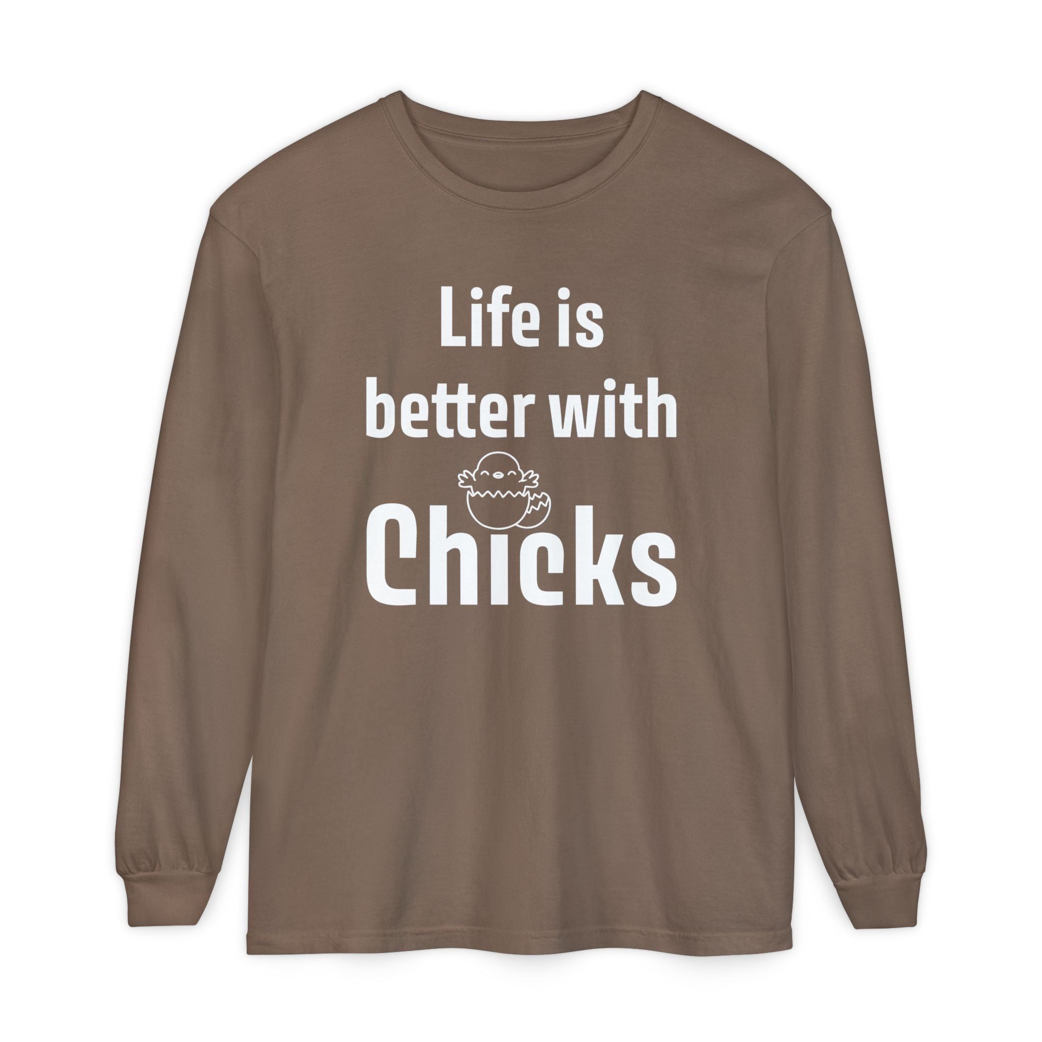 Homestead Men's Long Sleeve - Life Is Better With Chicks | Long - sleeve by atgodanddesigns