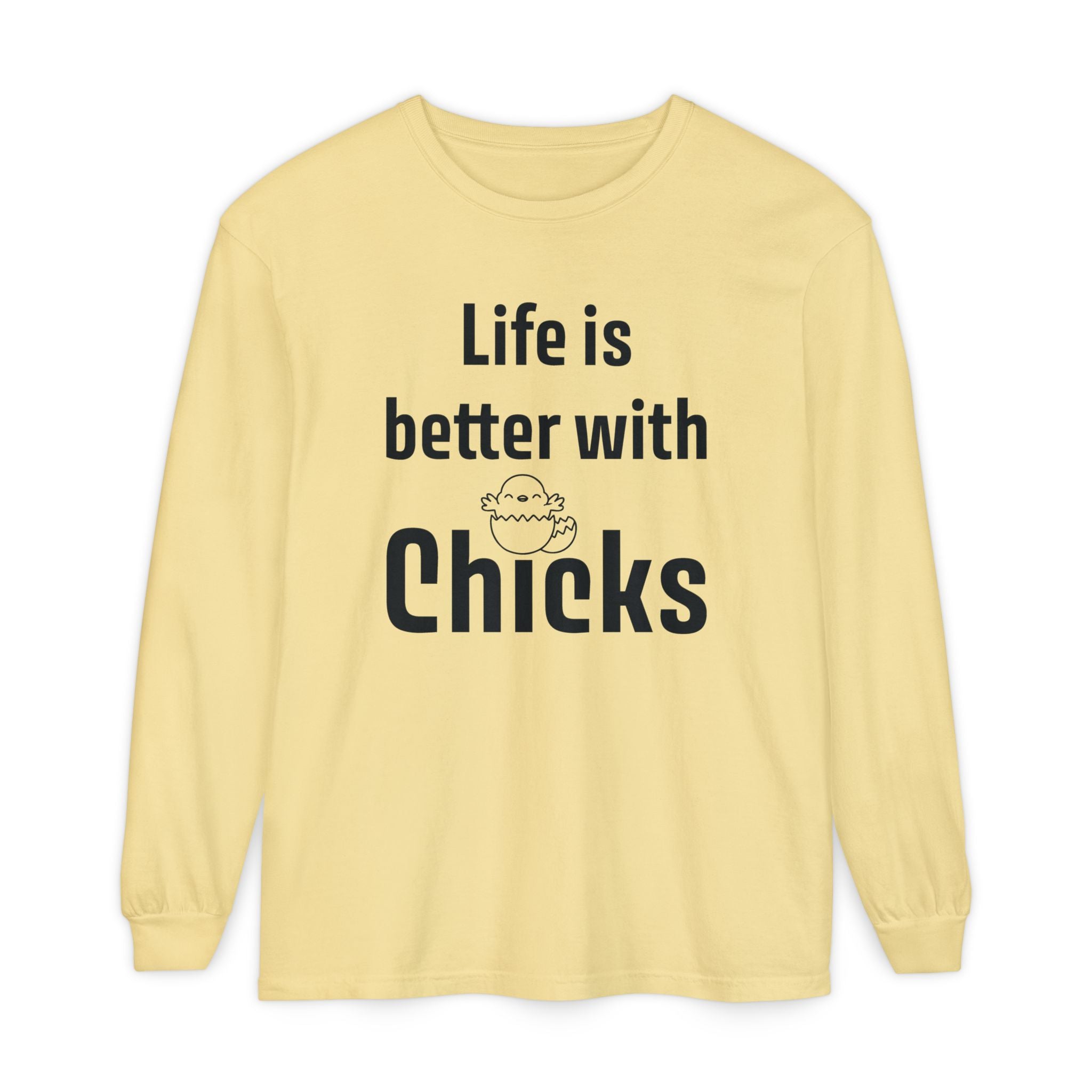 Homestead Men's Long Sleeve - Life Is Better With Chicks | Long - sleeve by atgodanddesigns