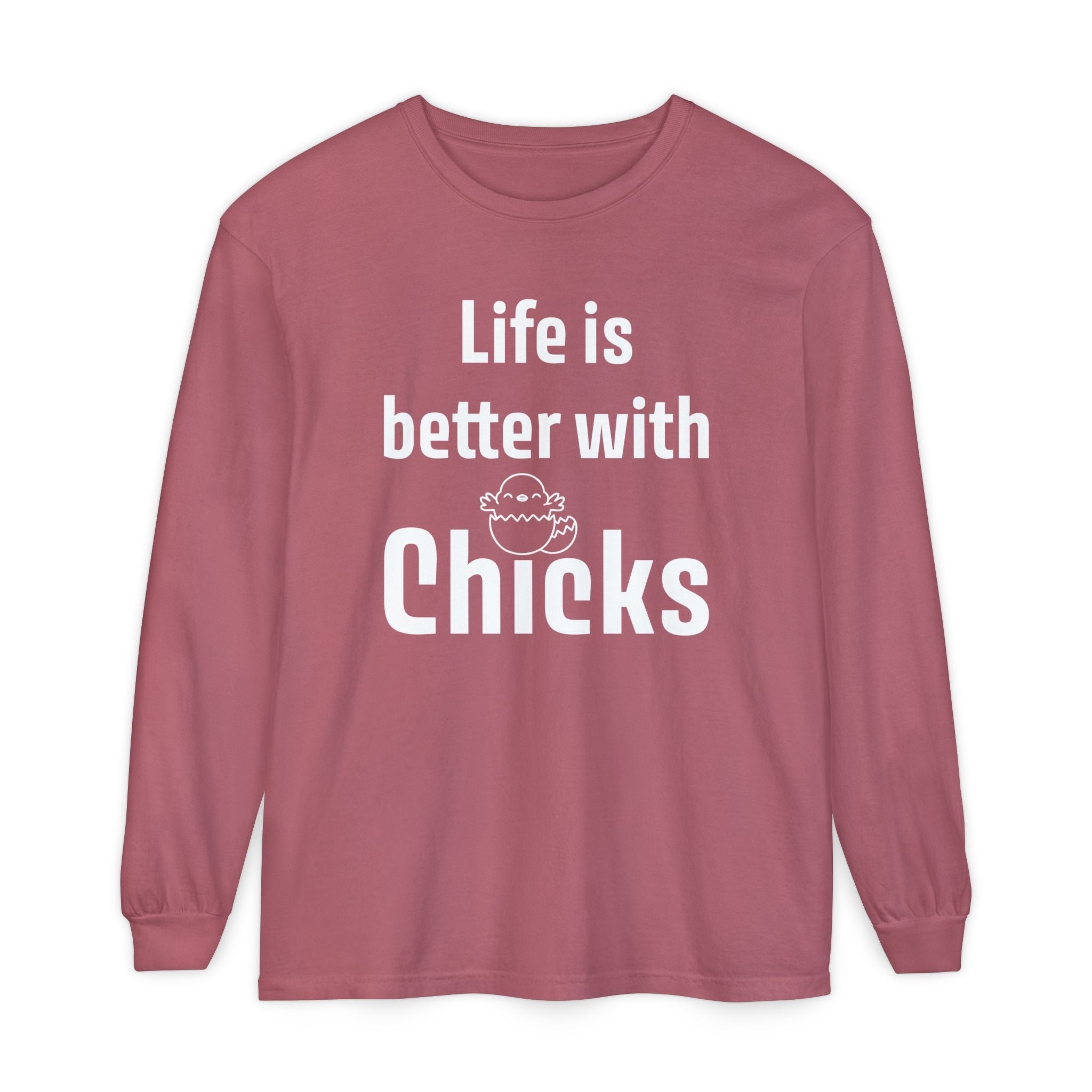 Homestead Men's Long Sleeve - Life Is Better With Chicks | Long - sleeve by atgodanddesigns