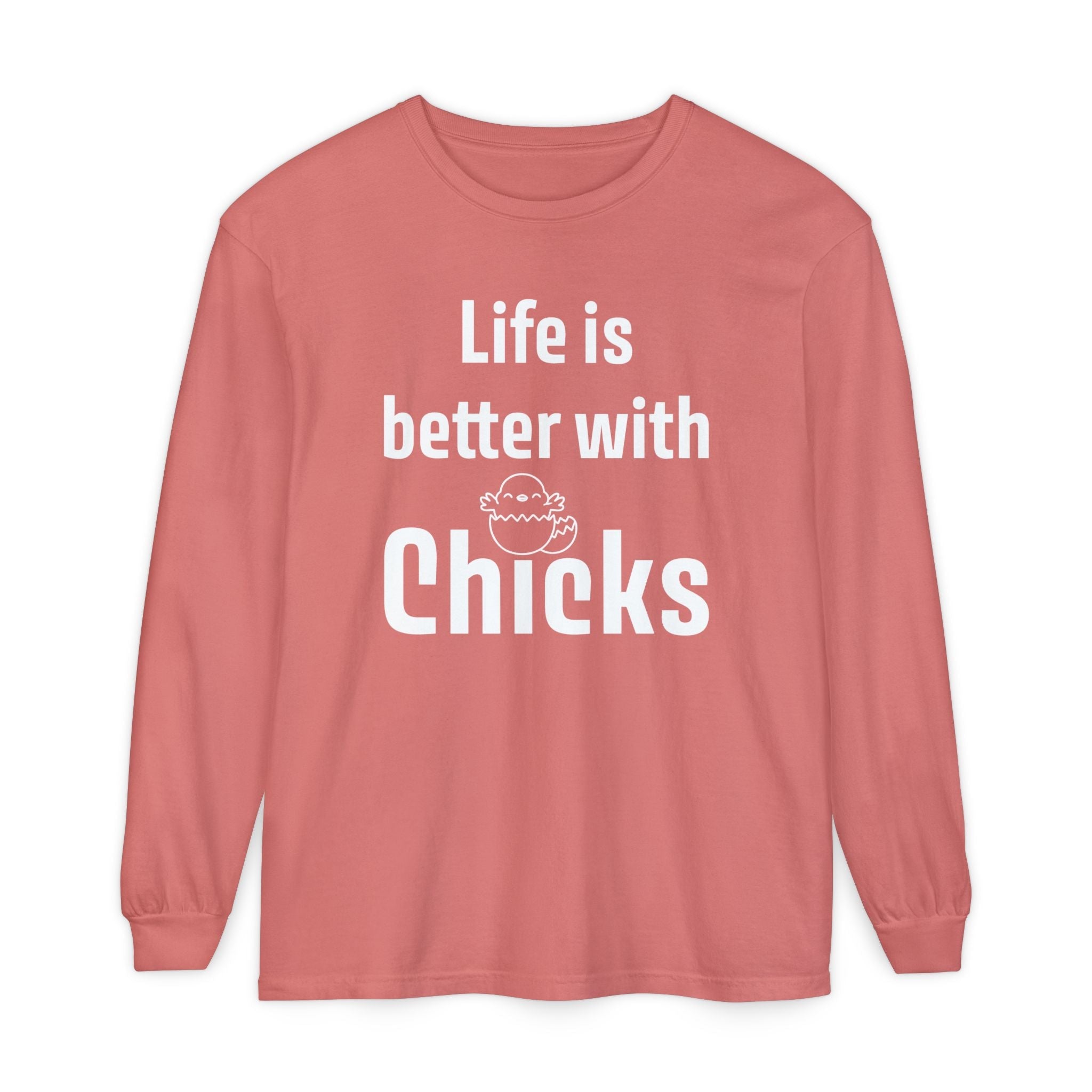 Homestead Men's Long Sleeve - Life Is Better With Chicks | Long - sleeve by atgodanddesigns