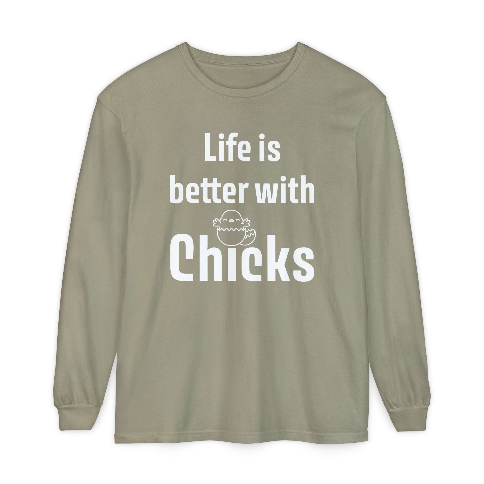 Homestead Men's Long Sleeve - Life Is Better With Chicks | Long - sleeve by atgodanddesigns