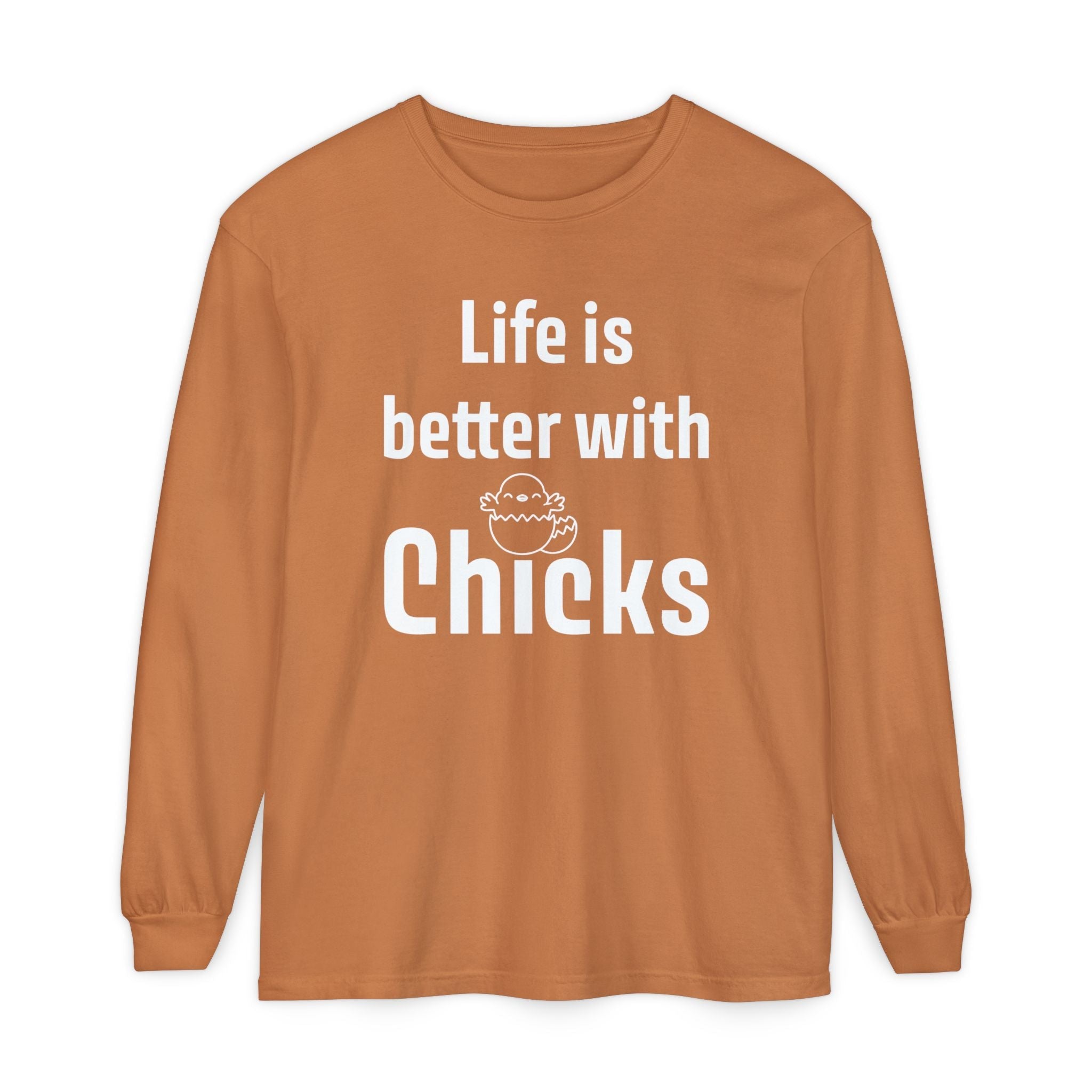 Homestead Men's Long Sleeve - Life Is Better With Chicks | Long - sleeve by atgodanddesigns