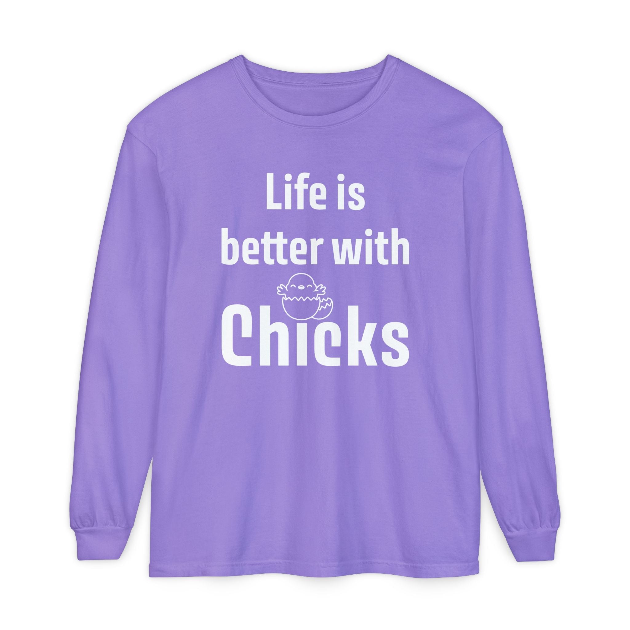 Homestead Men's Long Sleeve - Life Is Better With Chicks | Long - sleeve by atgodanddesigns